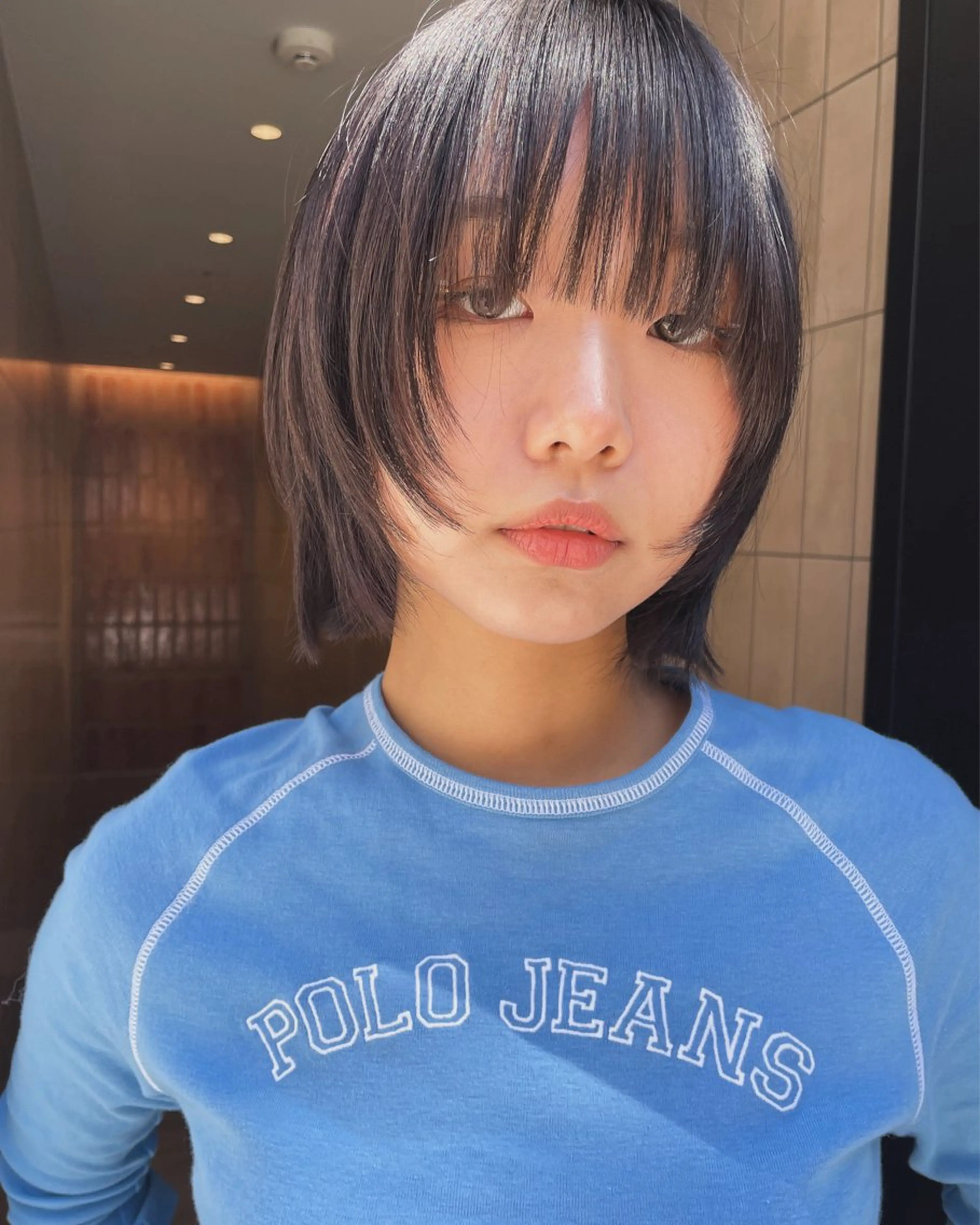 ショート ショートボブ ボブ ハイライト 髪質改善 韓国風ヘア カット トリートメント CEINE OURのヘアスタイル