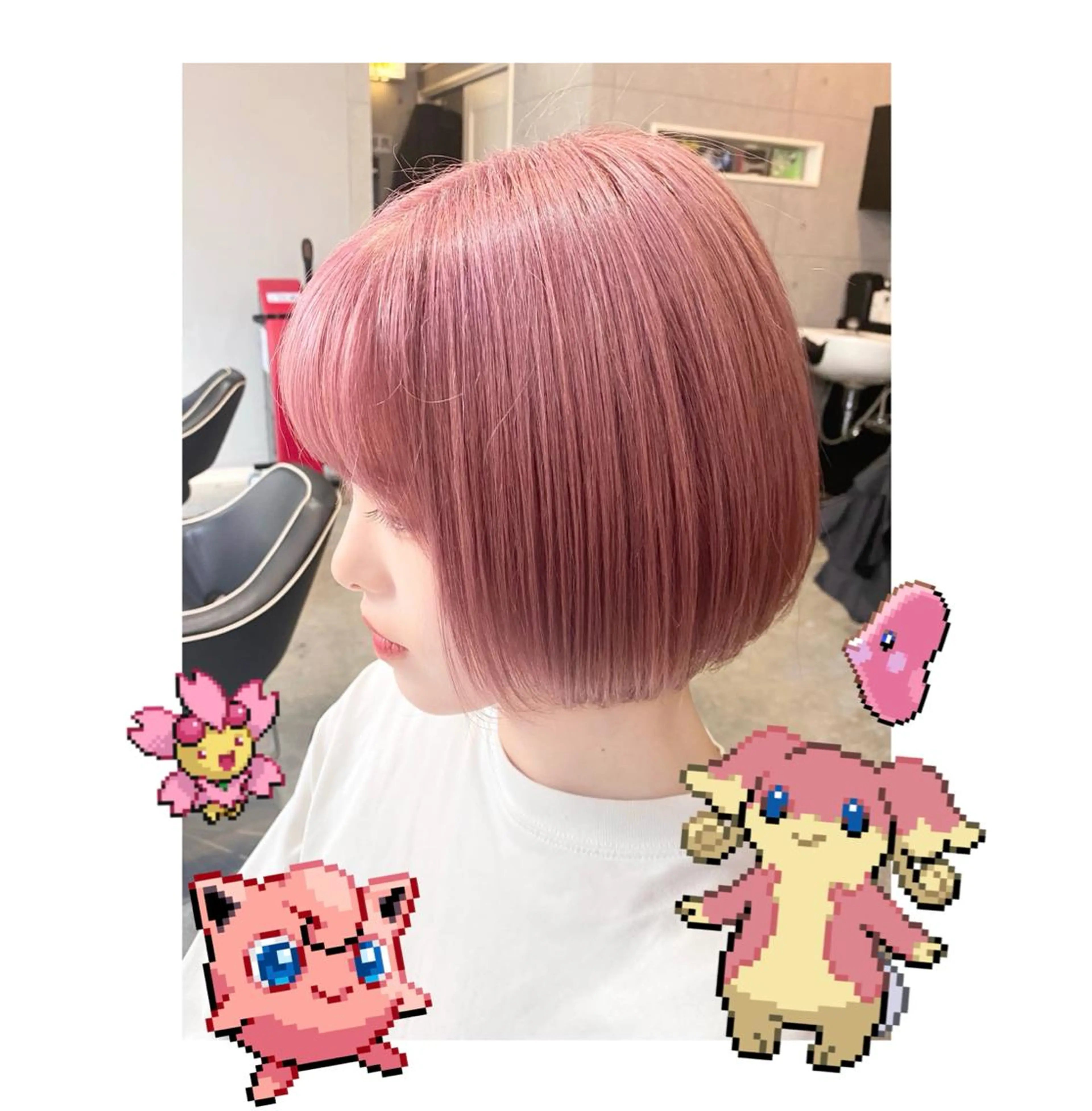 ショート カラー ピンクカラー カット ヘアカラー TSUNO🦖 派手髪/オタク美容師のヘアスタイル