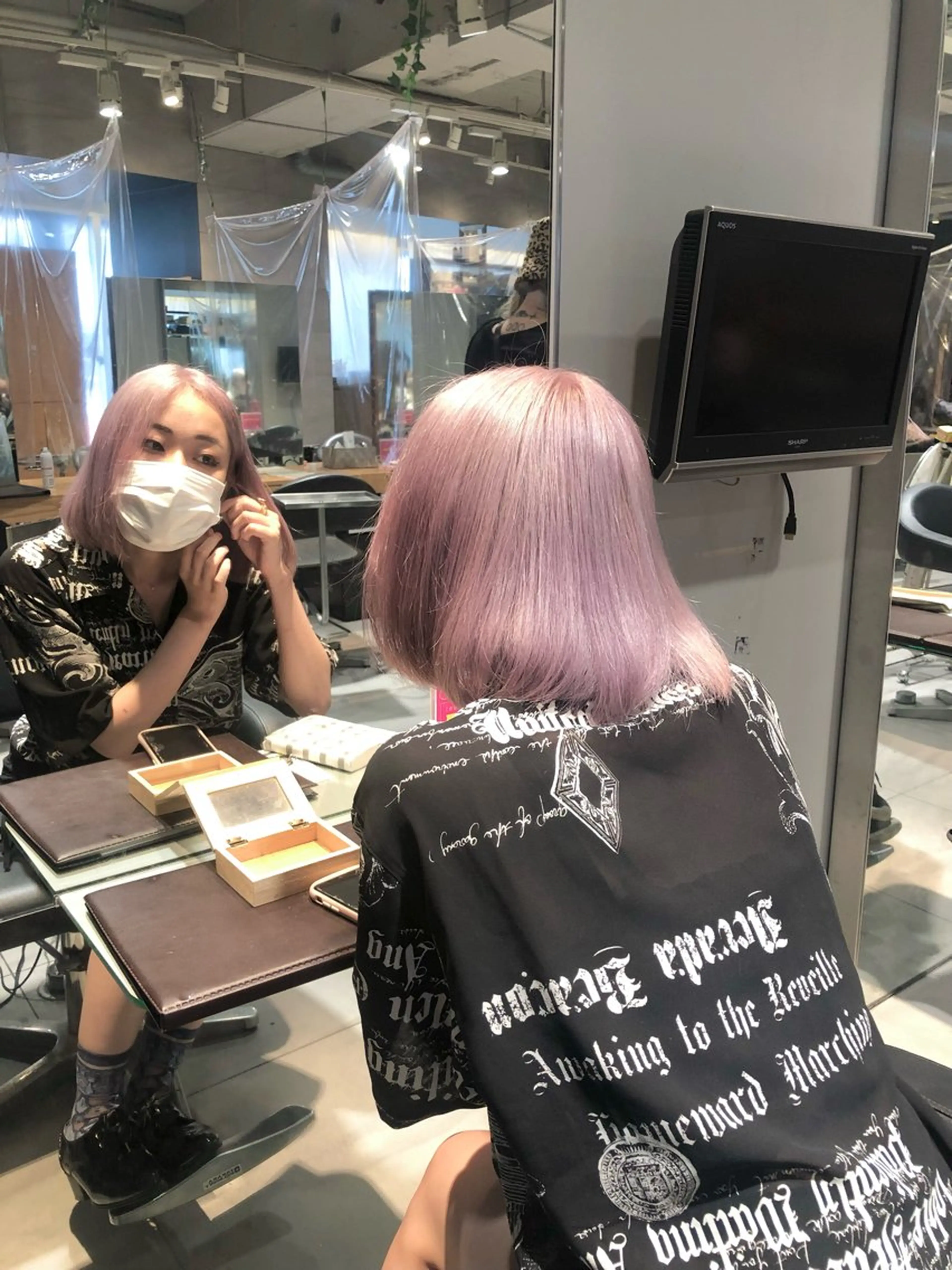 ロング 赤みゼロカラー 藤並純のヘアスタイル