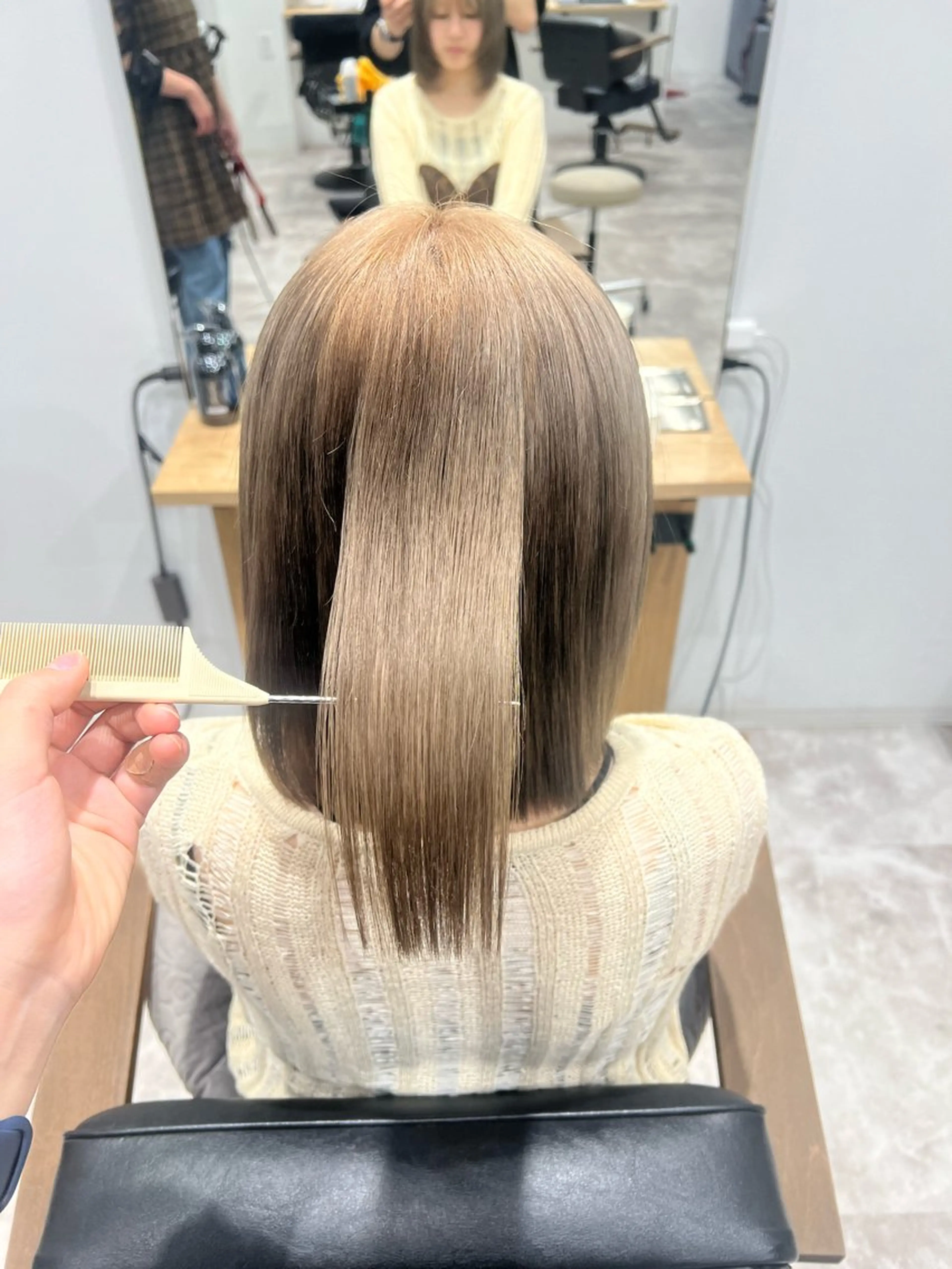 ミディアム トリートメント トリートメント 黒阪 なみのヘアスタイル