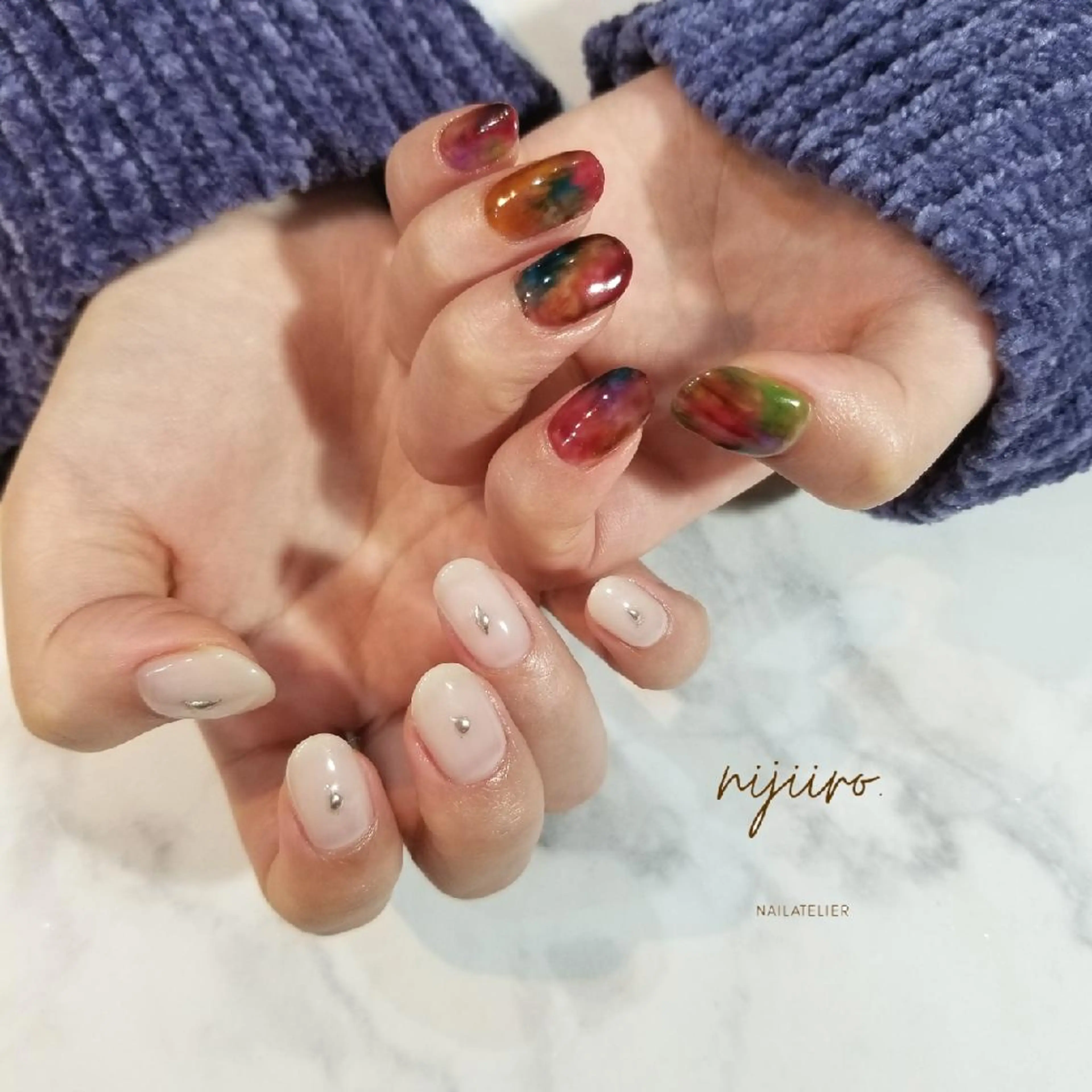 ネイル ハンドネイル nijiiro🌈 サトウのネイルデザイン