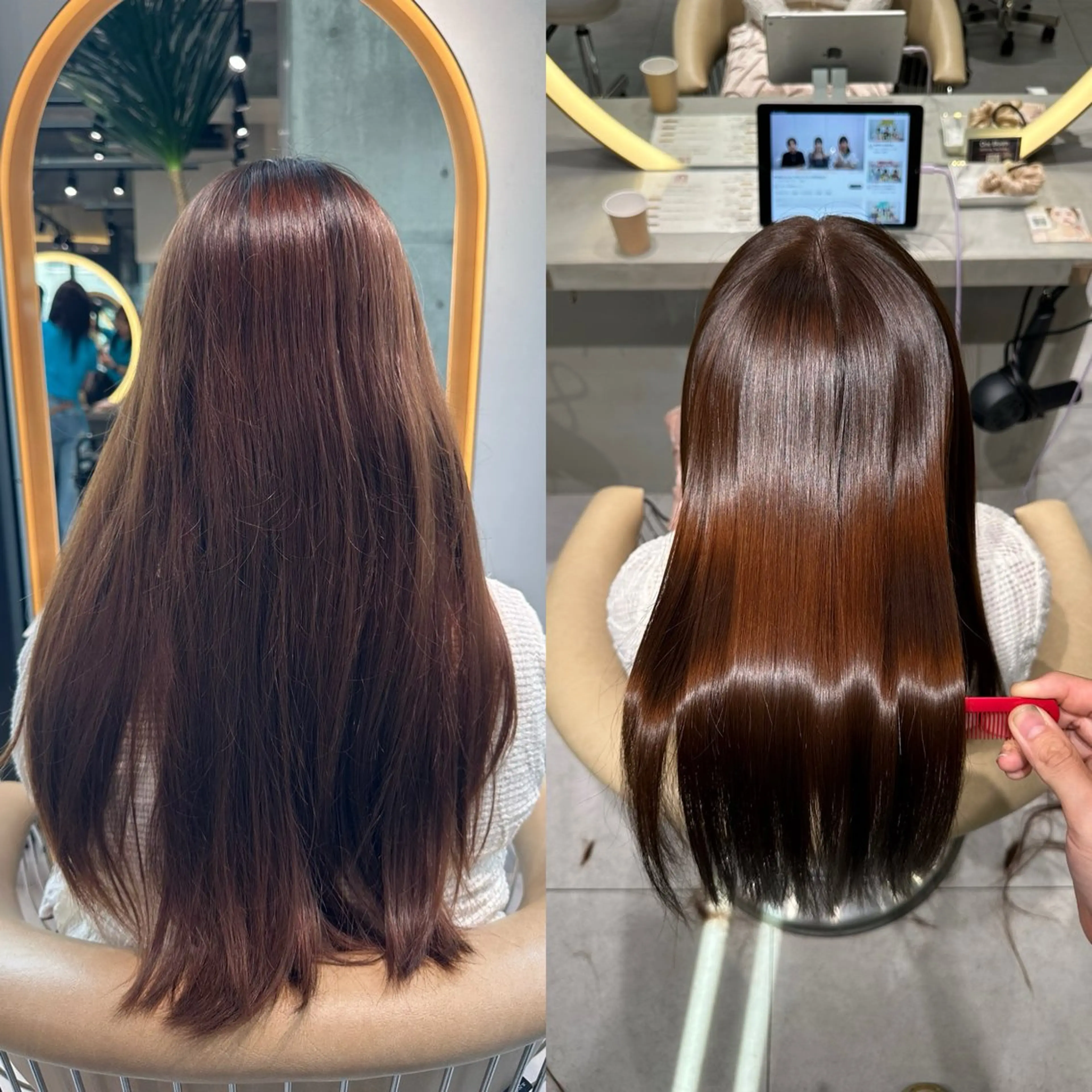 ロング カット 縮毛矯正 トリートメント ✨髪質改善特化✨副 店長椎葉信乃介のヘアスタイル