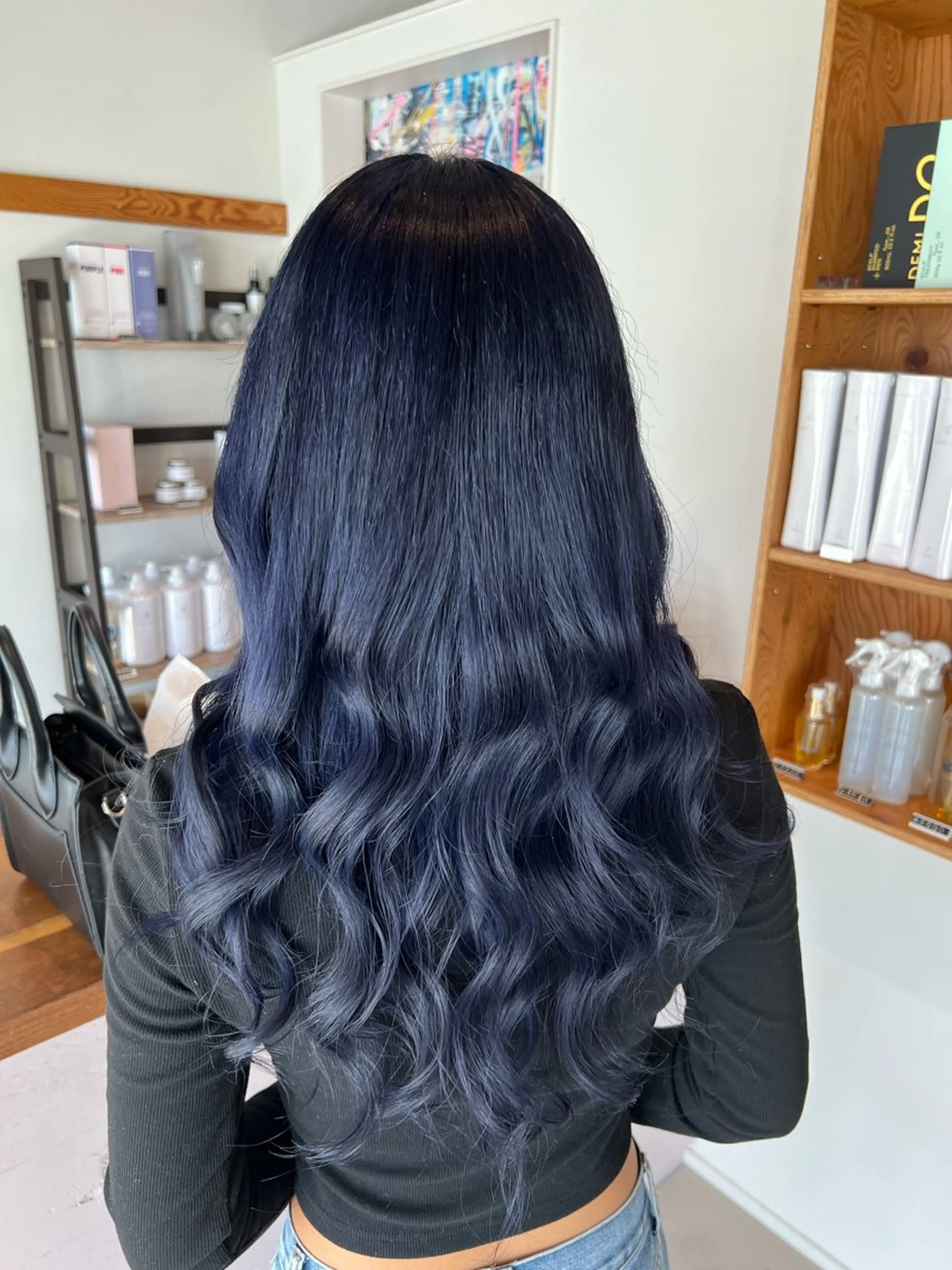 ロング カラー ブリーチ ブルーカラー ブルーグレー ブルーグレージュ グレージュ ヘアカラー 海琉/ハイトーン/ 透明感カラー💛のヘアスタイル