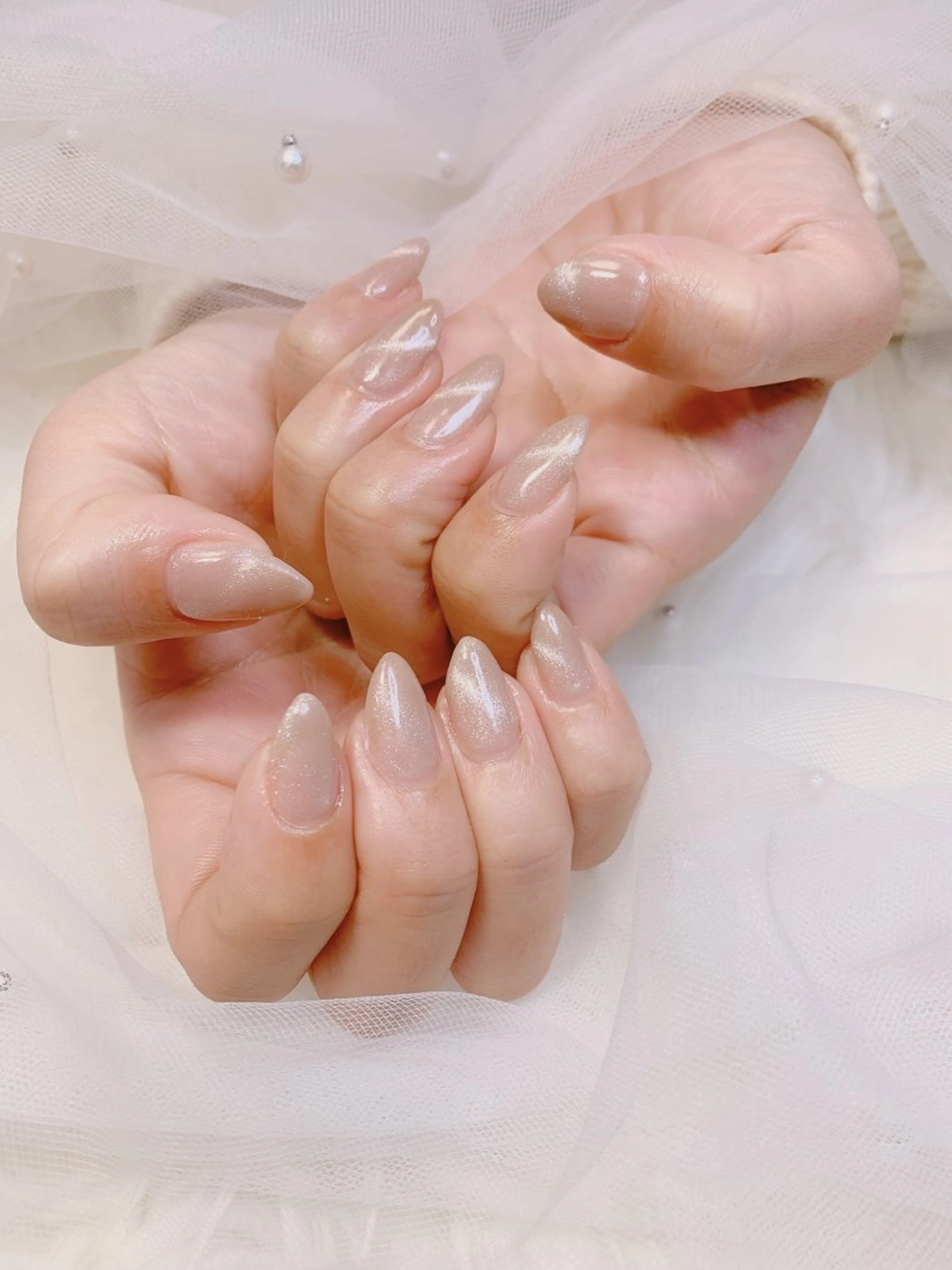 ネイル フラッシュネイル キラキラネイル マグネットネイル ワンカラーネイル 高島 夏海のネイルデザイン