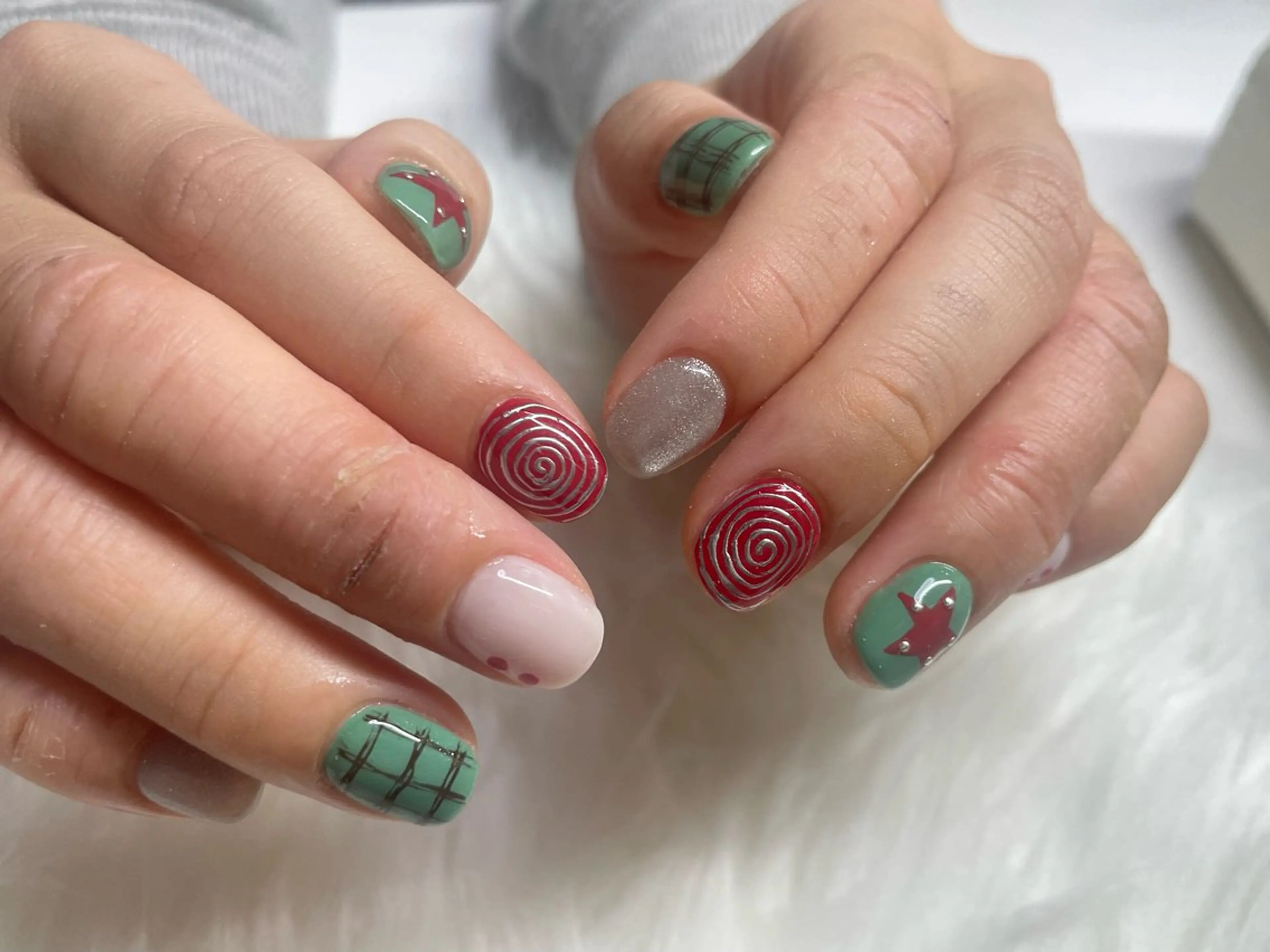 ネイル ショートネイル ハンドネイル LUNA NAIL ayuのネイルデザイン