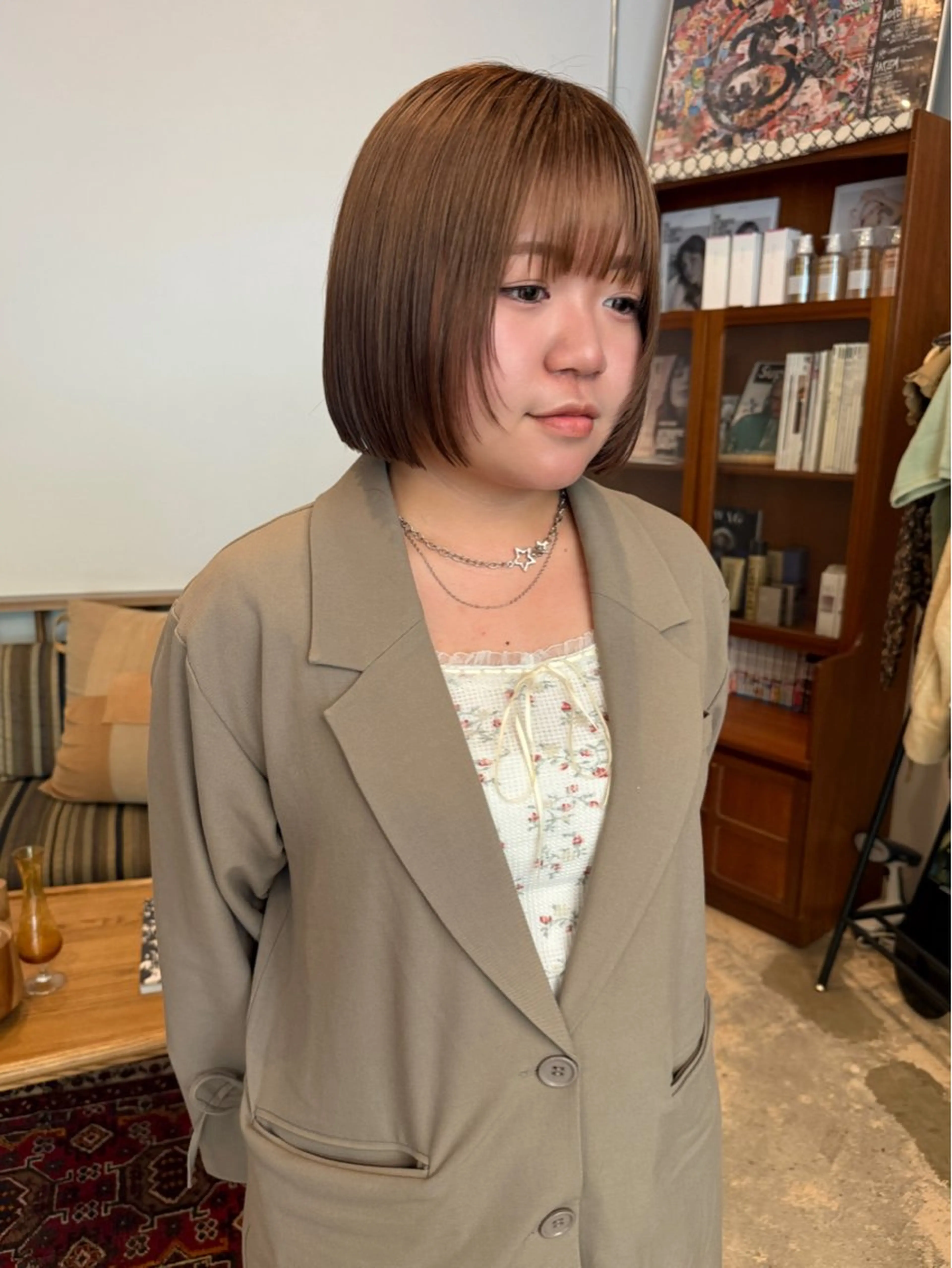 ショート ボブ 顔周りカット naho✂︎bob/ layerのヘアスタイル