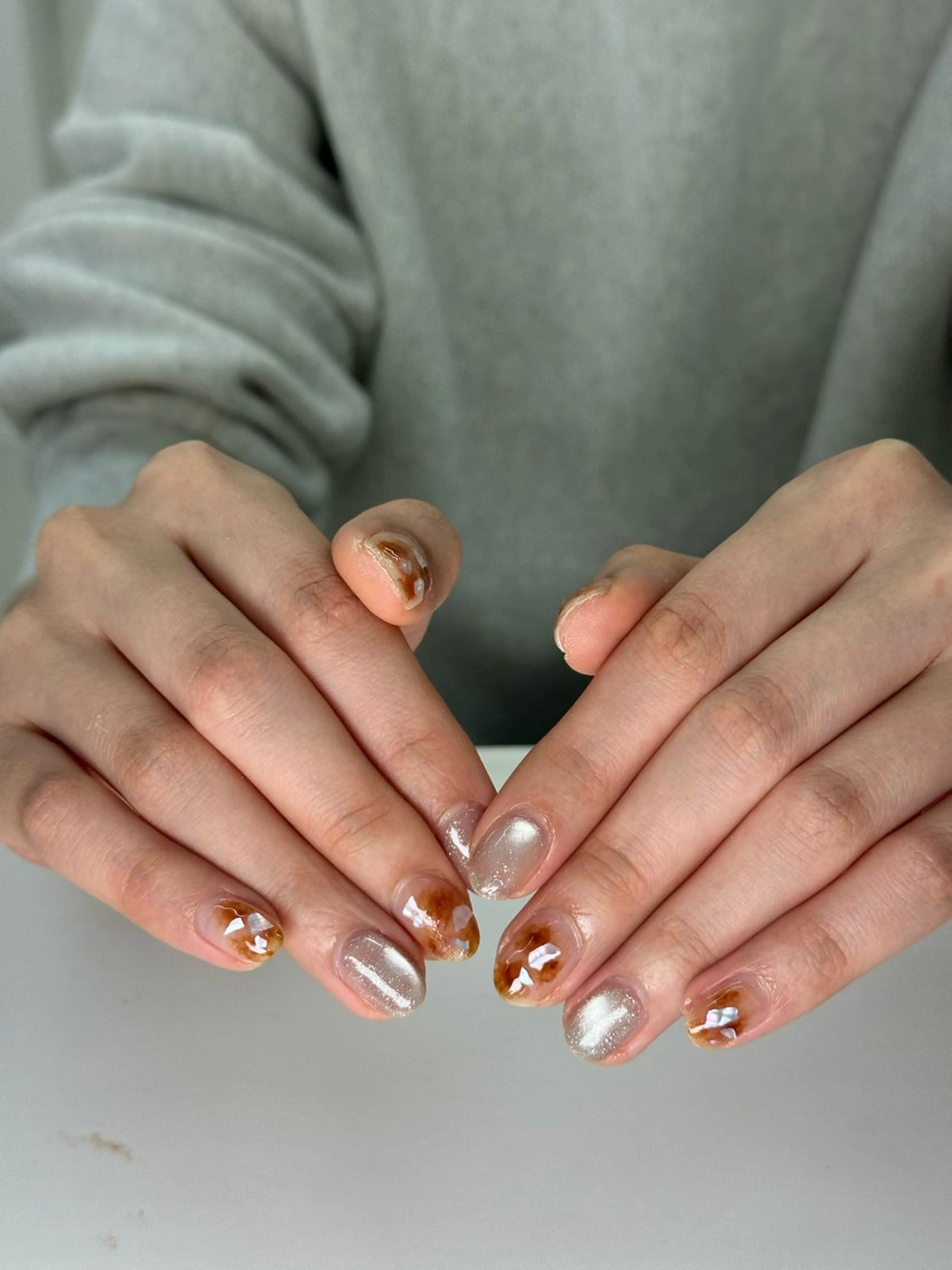 ネイル マグネットネイル ニュアンスネイル 🐚 すなのネイルデザイン