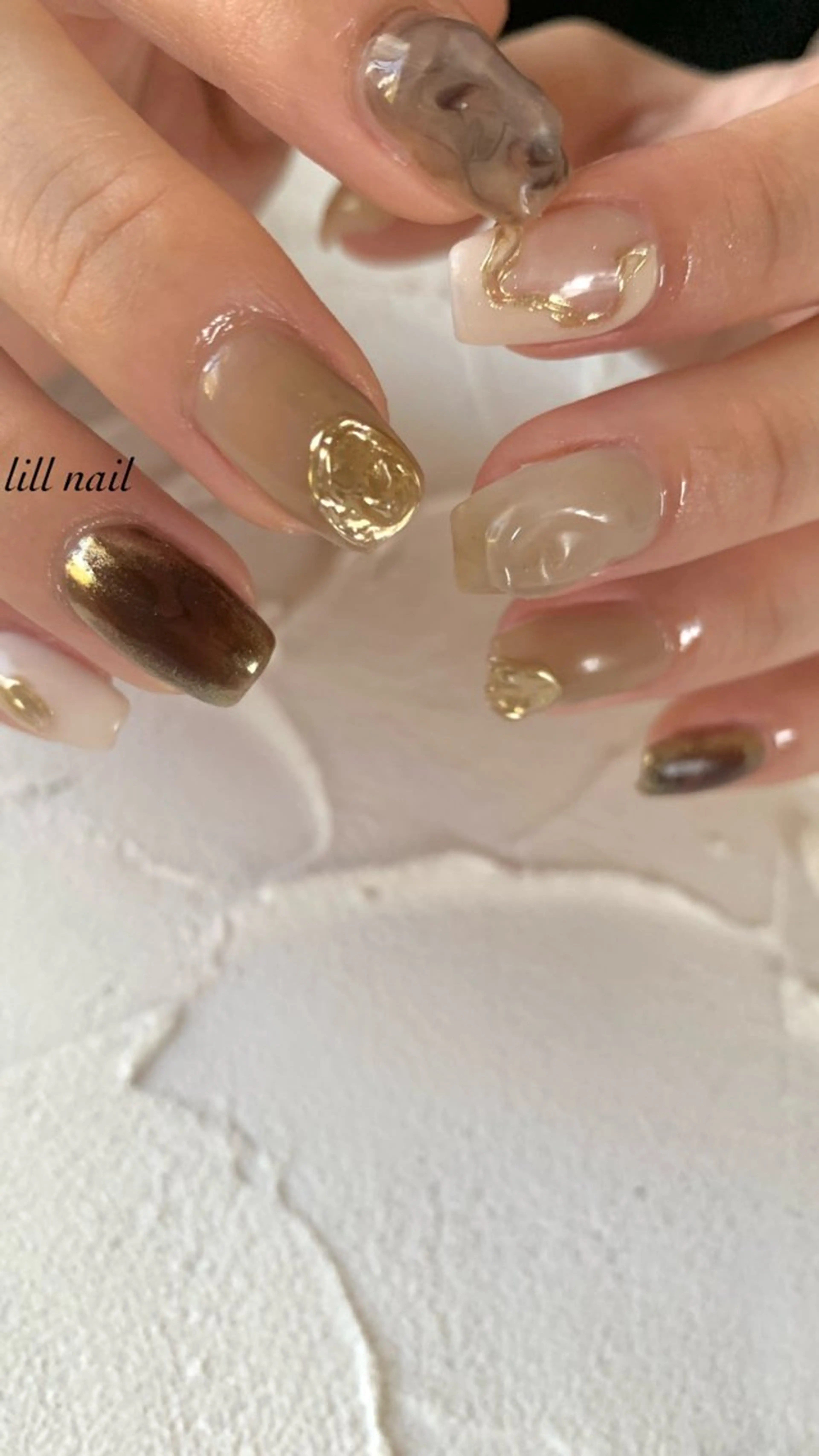 セミロング pllia beautyのネイルデザイン