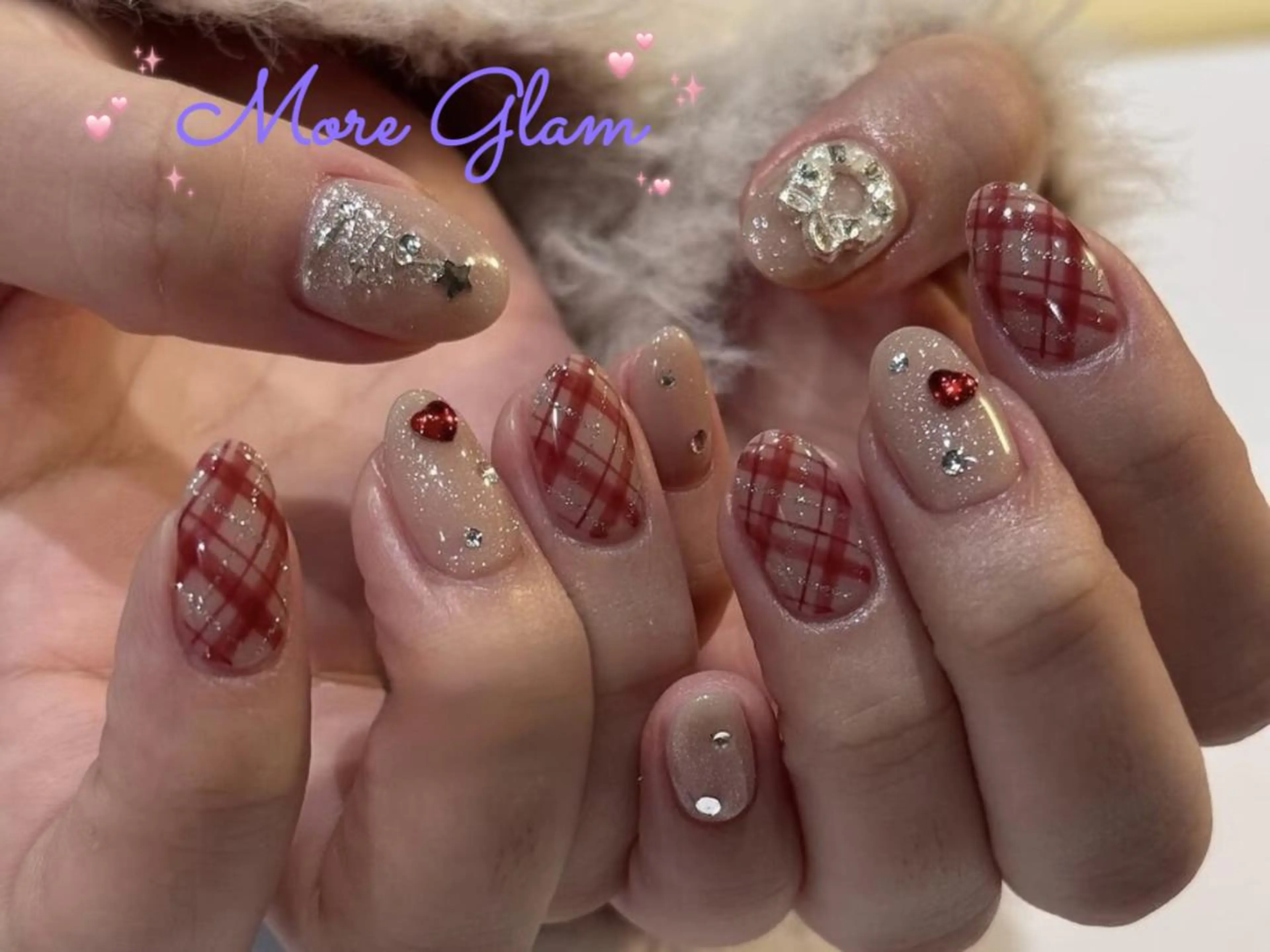 ネイル 長さ出し フットネイル フレンチネイル ジェルネイル ガラスフレンチ MoreGlam Nailsのネイルデザイン