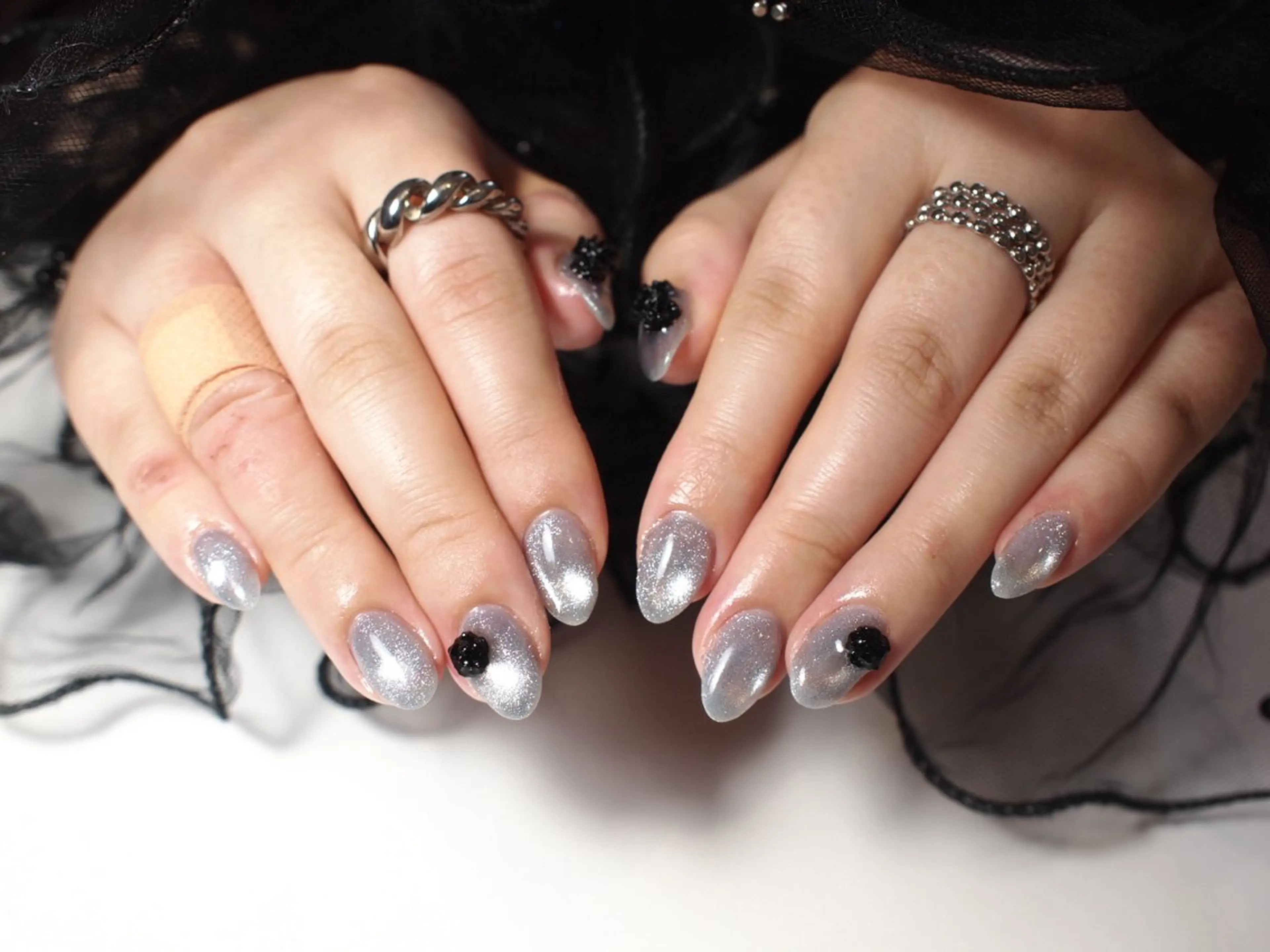 ネイル マグネットネイル マグネットワンカラー ワンカラーネイル ハンドネイル 【ＯＲＧＡＮ】 nailのネイルデザイン