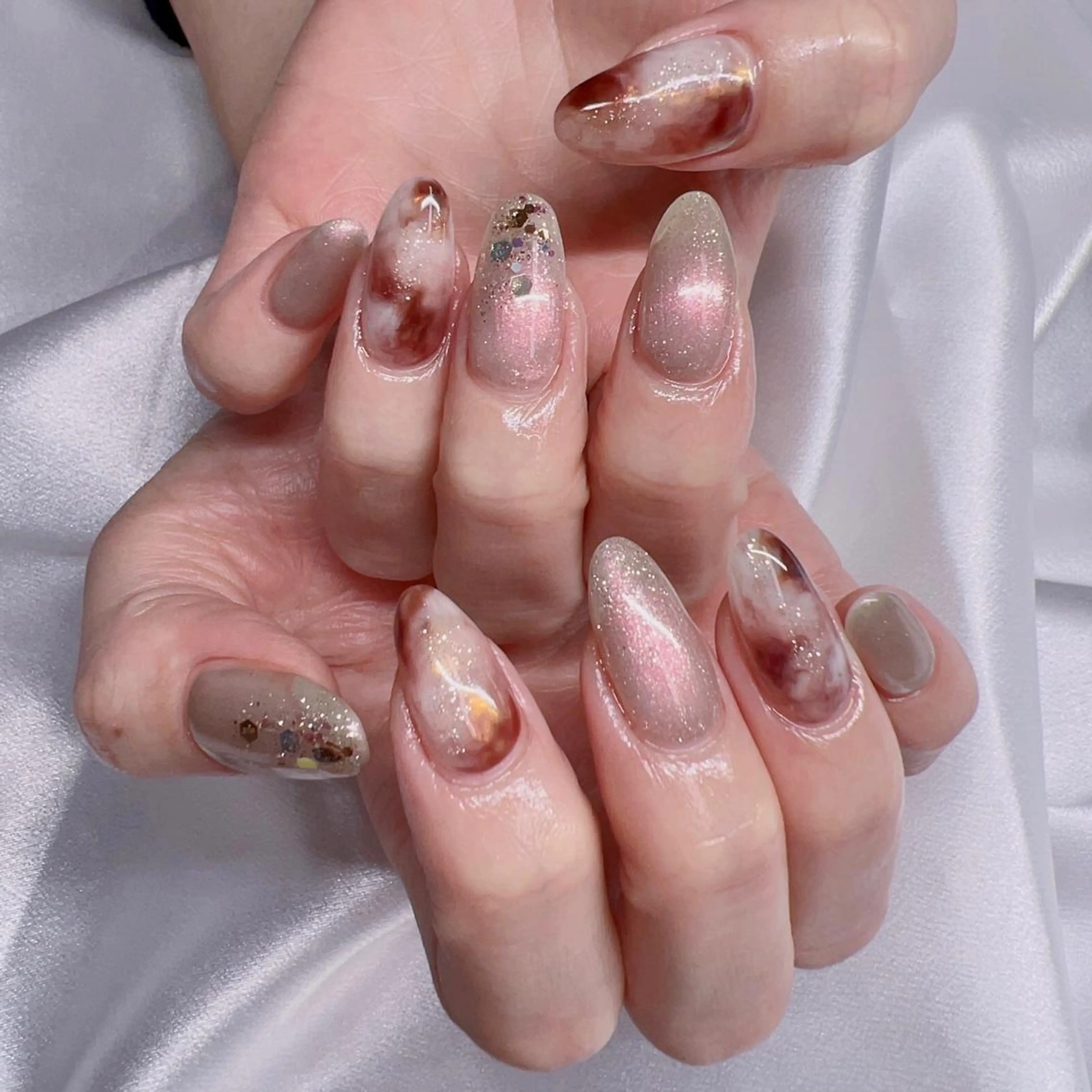 🉐(オフ無料)🩵120分持ち込みデザイン🩵アート５本までの写真