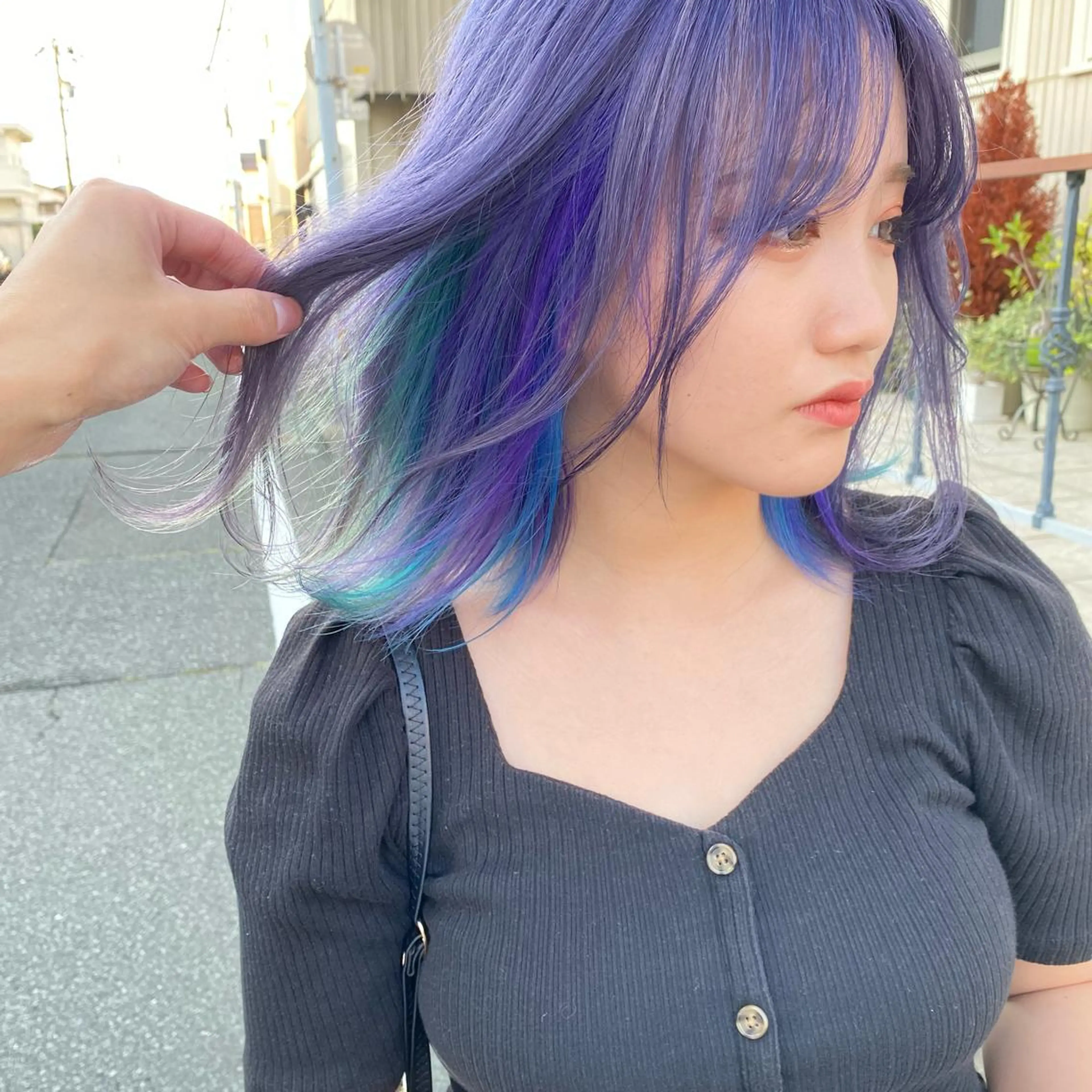 ミディアム カラー ヘアアレンジ y.s.h所属・ハイトーンカラー🌈 メンズパーマ鈴木康平のヘアスタイル