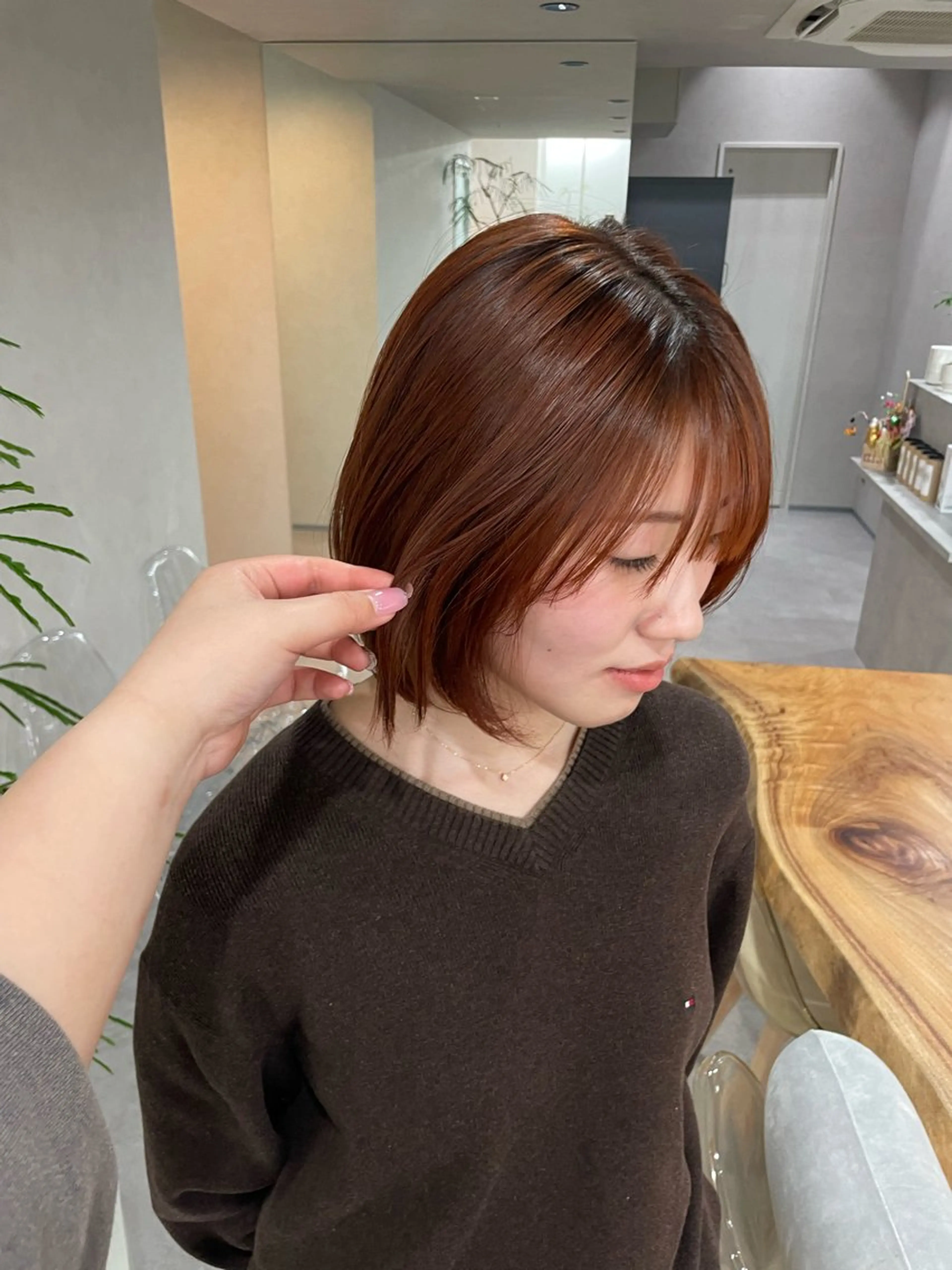 ショート カラー カット ヘアカラー トリートメント 🍐透明感カラー🍐 レイヤーカットのヘアスタイル