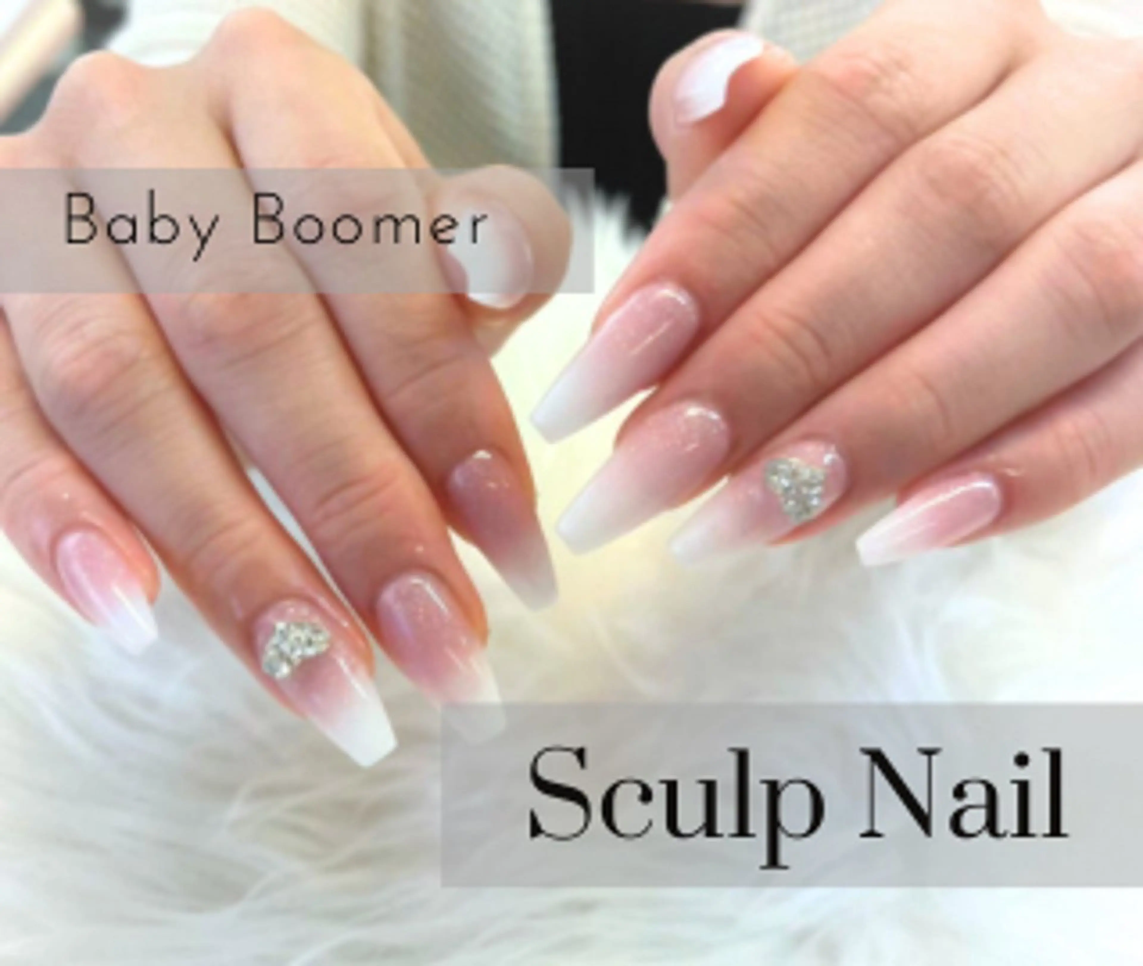 ネイル グラデーション スカルプネイル ストーンネイル ブライダルネイル Nail Salon Rayelのネイルデザイン