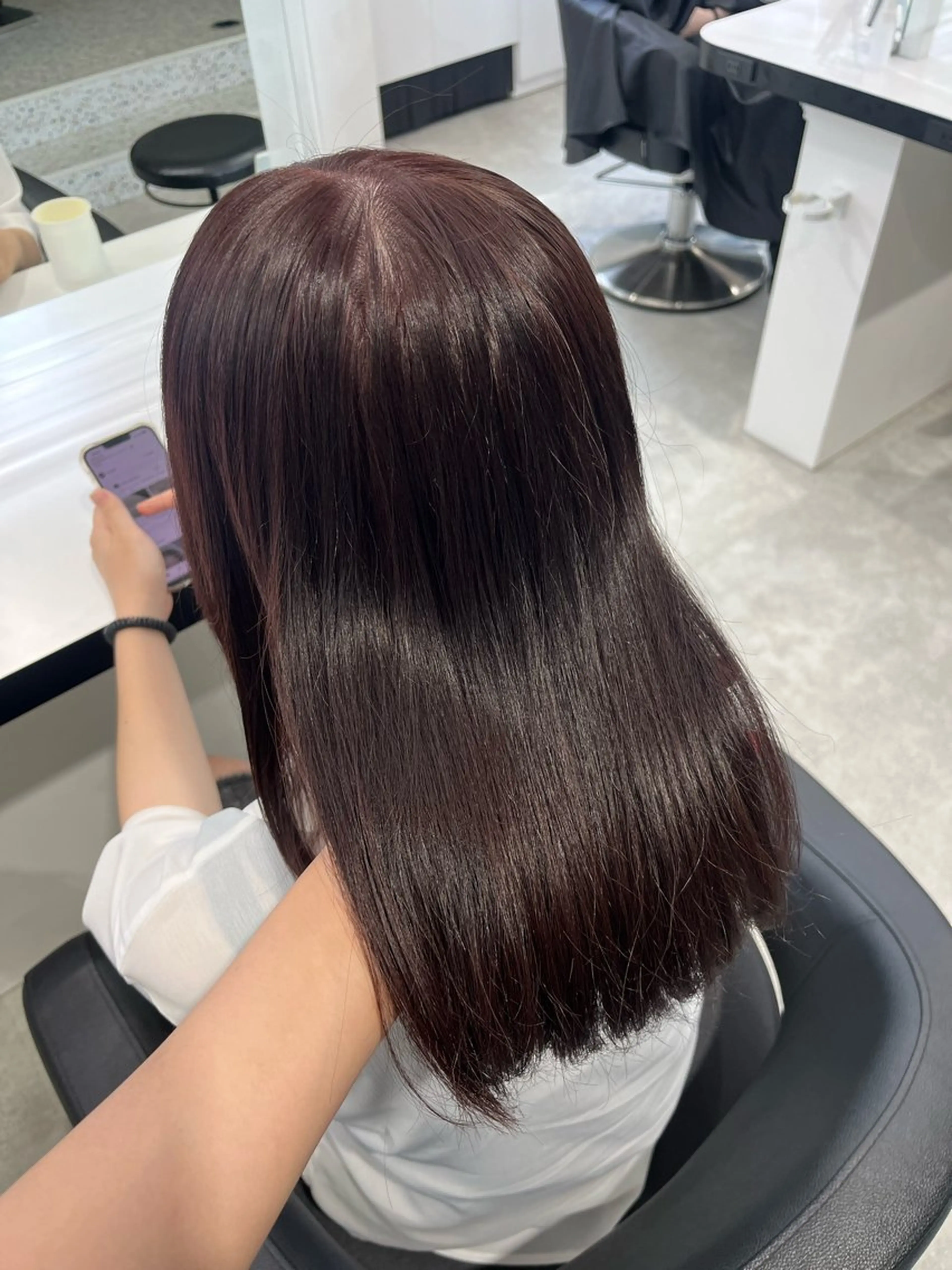 ミディアム カラー みう/仙台/暖色/ 艶髪/顔周りカット/のヘアスタイル