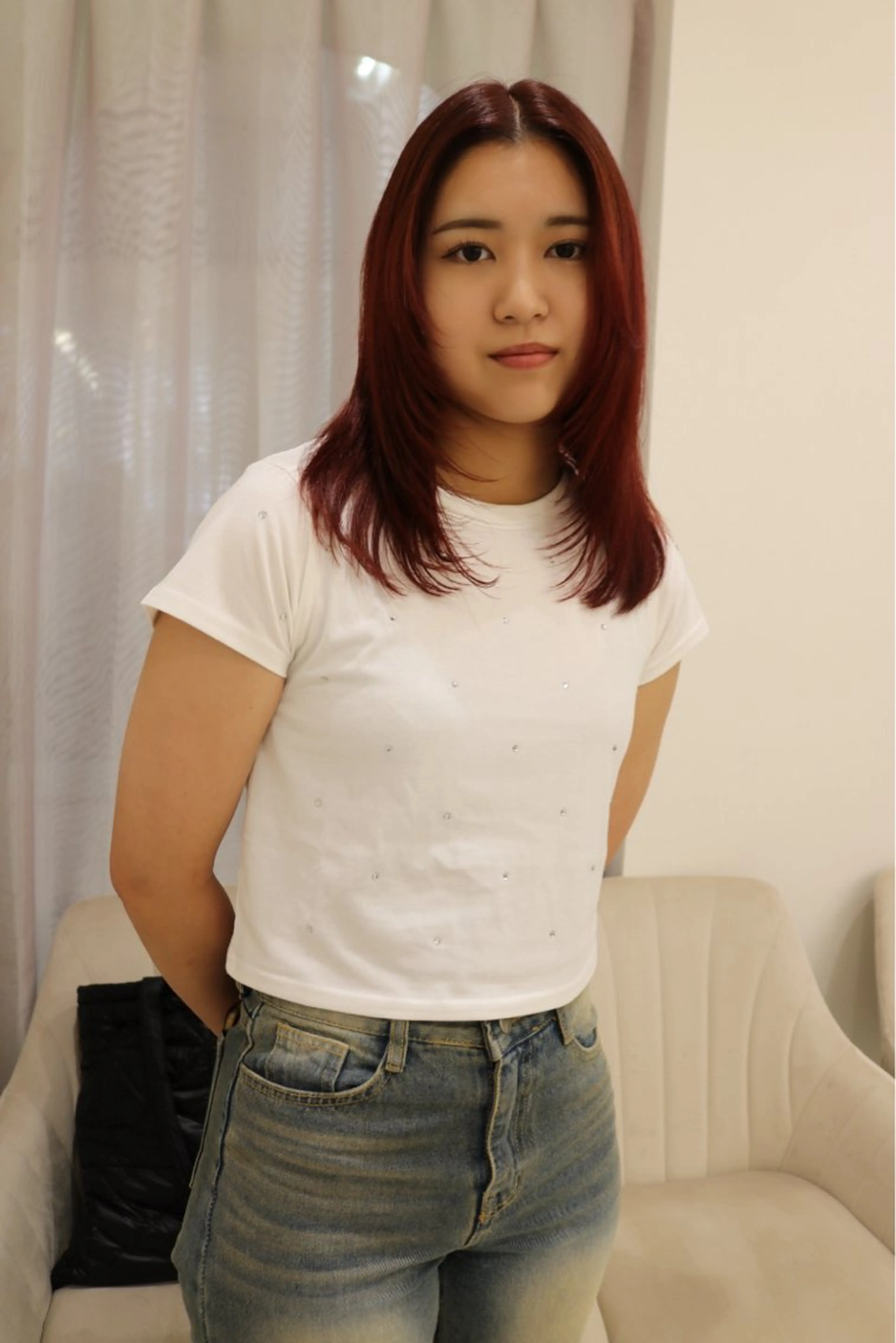 ミディアム カラー カット ヘアカラー トリートメント 松村 澪里のヘアスタイル