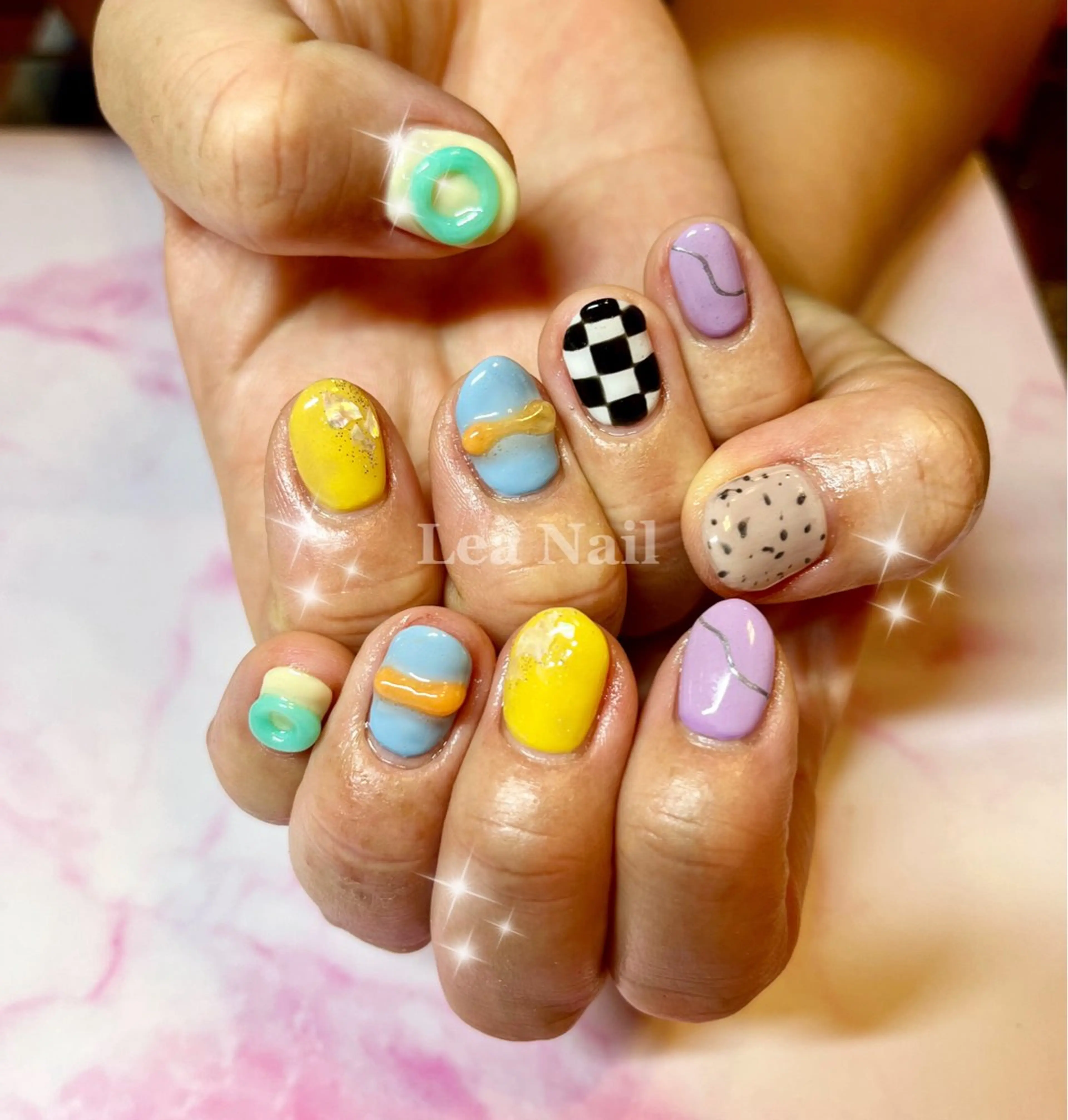 ネイル 持ち込み ぷっくりネイル ハンドネイル Lea Nailのネイルデザイン