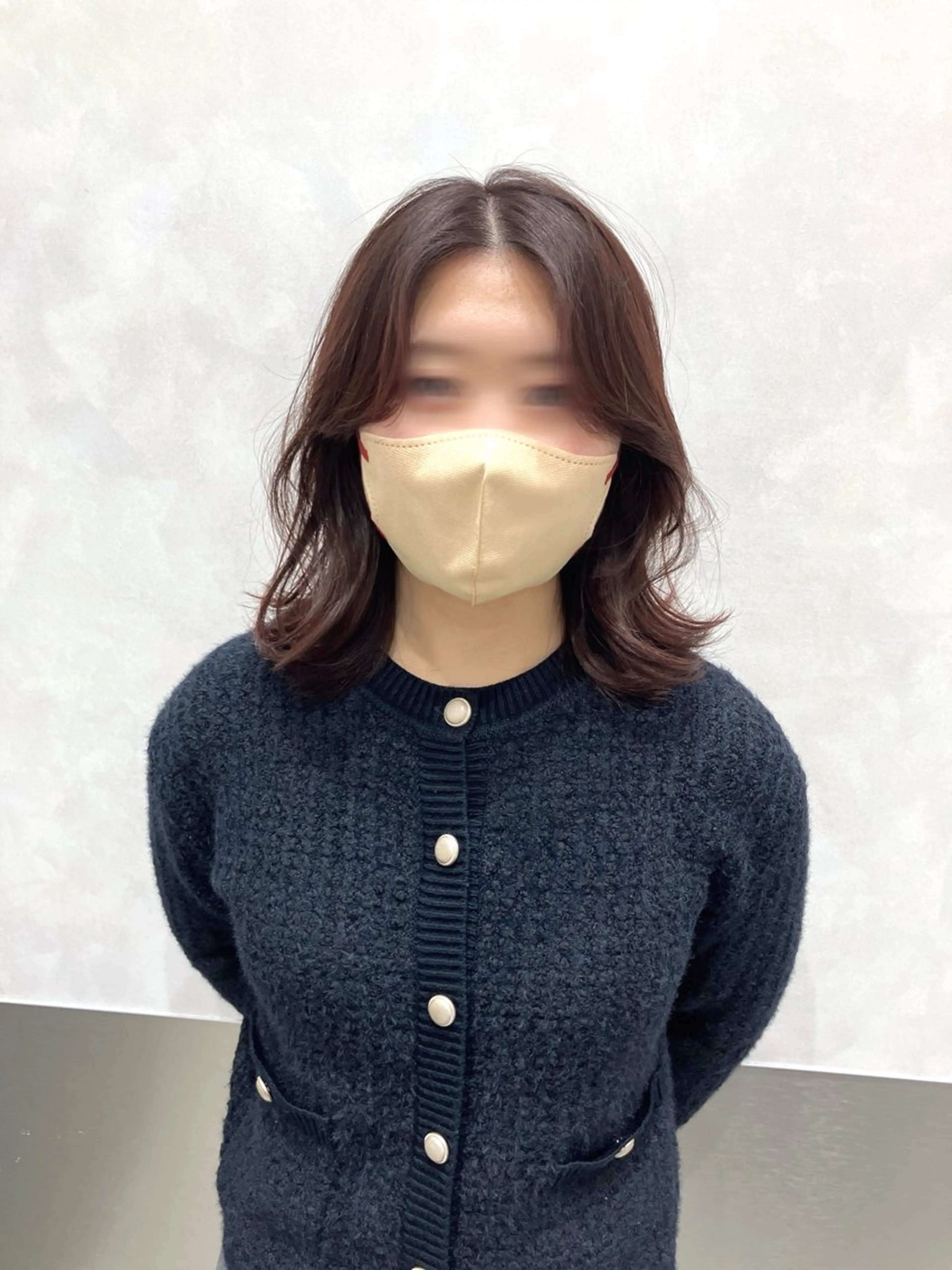 ミディアム カラー カット ヘアカラー トリートメント 💖ブリーチなし透明 感💖ASAHIのヘアスタイル