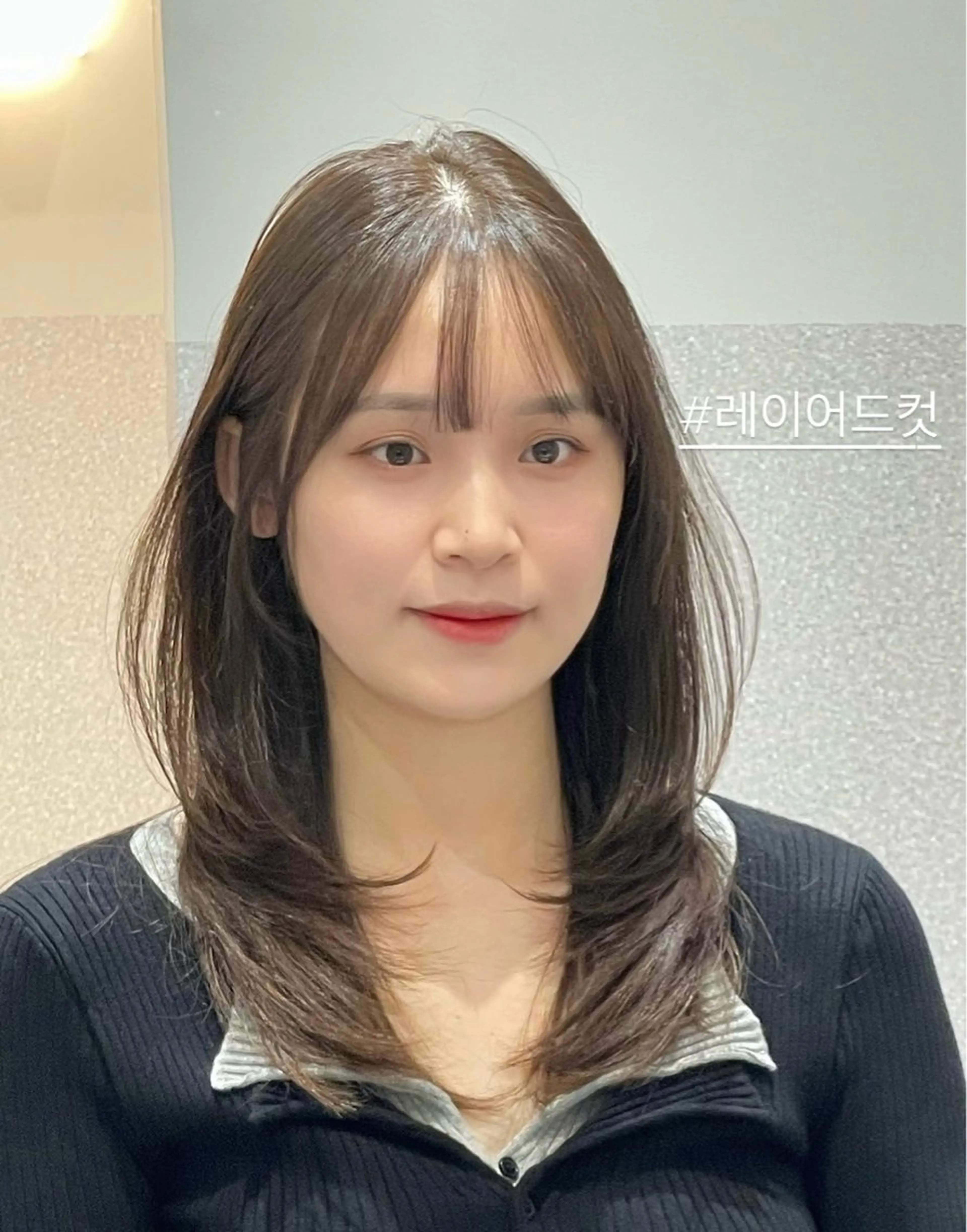 ミディアム 韓国風ヘア レイヤーカット カット ヘアカラー トリートメント ❤︎︎韓国ヘア❤︎︎ 𝑺𝒉𝒊𝒉𝒐のヘアスタイル