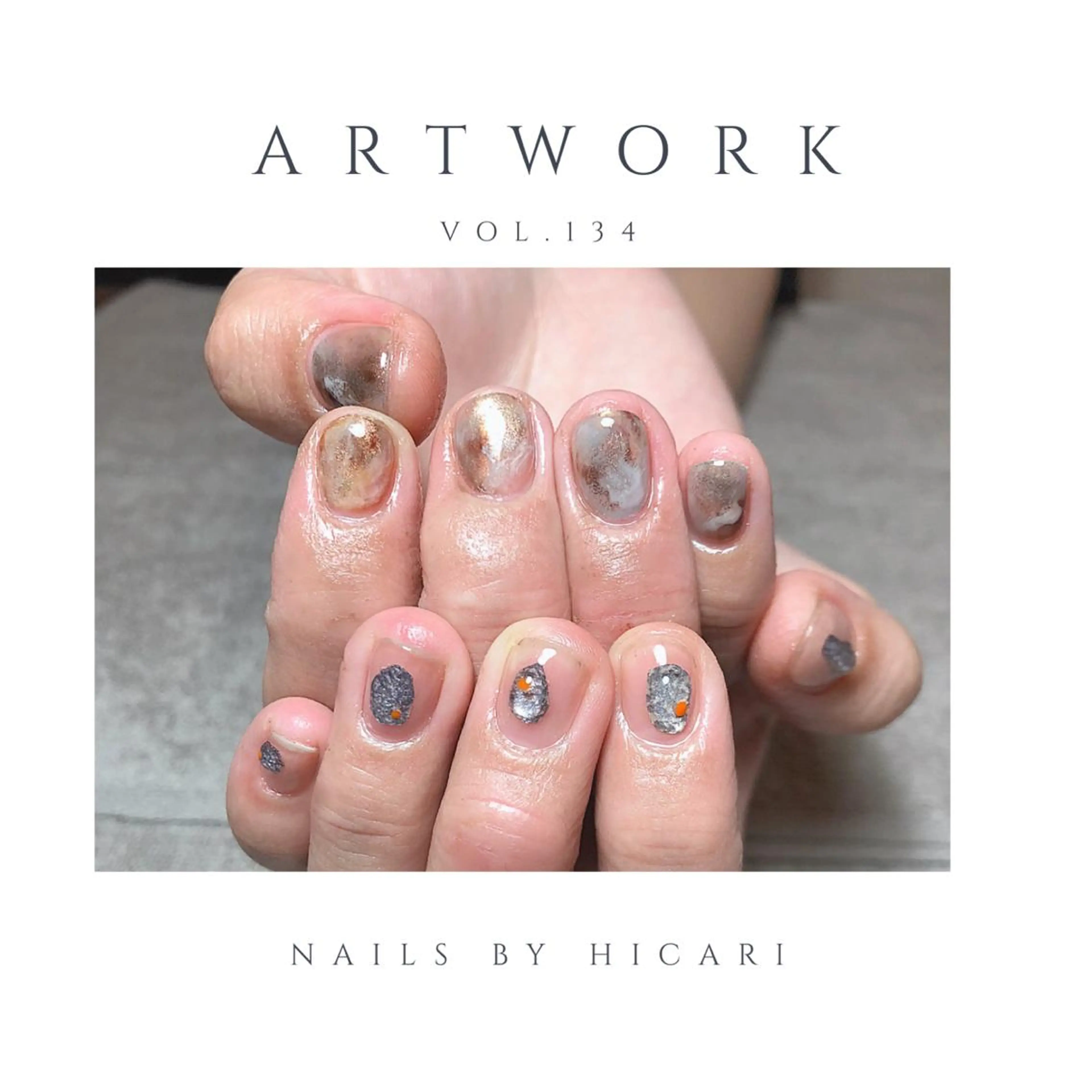 ショート カラー ネイル マツエク・マツパ illum hicariのネイルデザイン