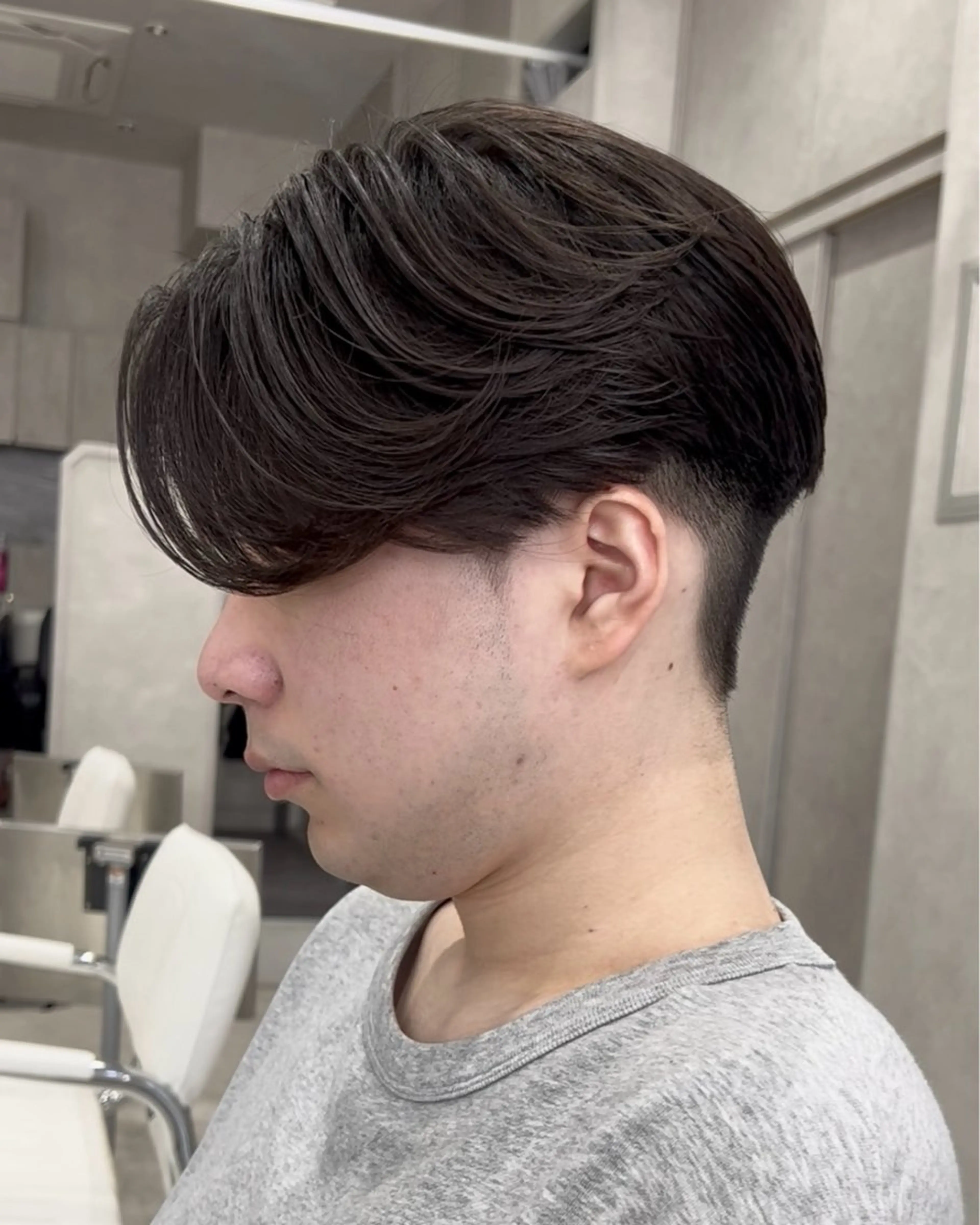 パーマ メンズ カット 縮毛矯正 毛流れ/メンズパーマ kanata/溝の口のヘアスタイル