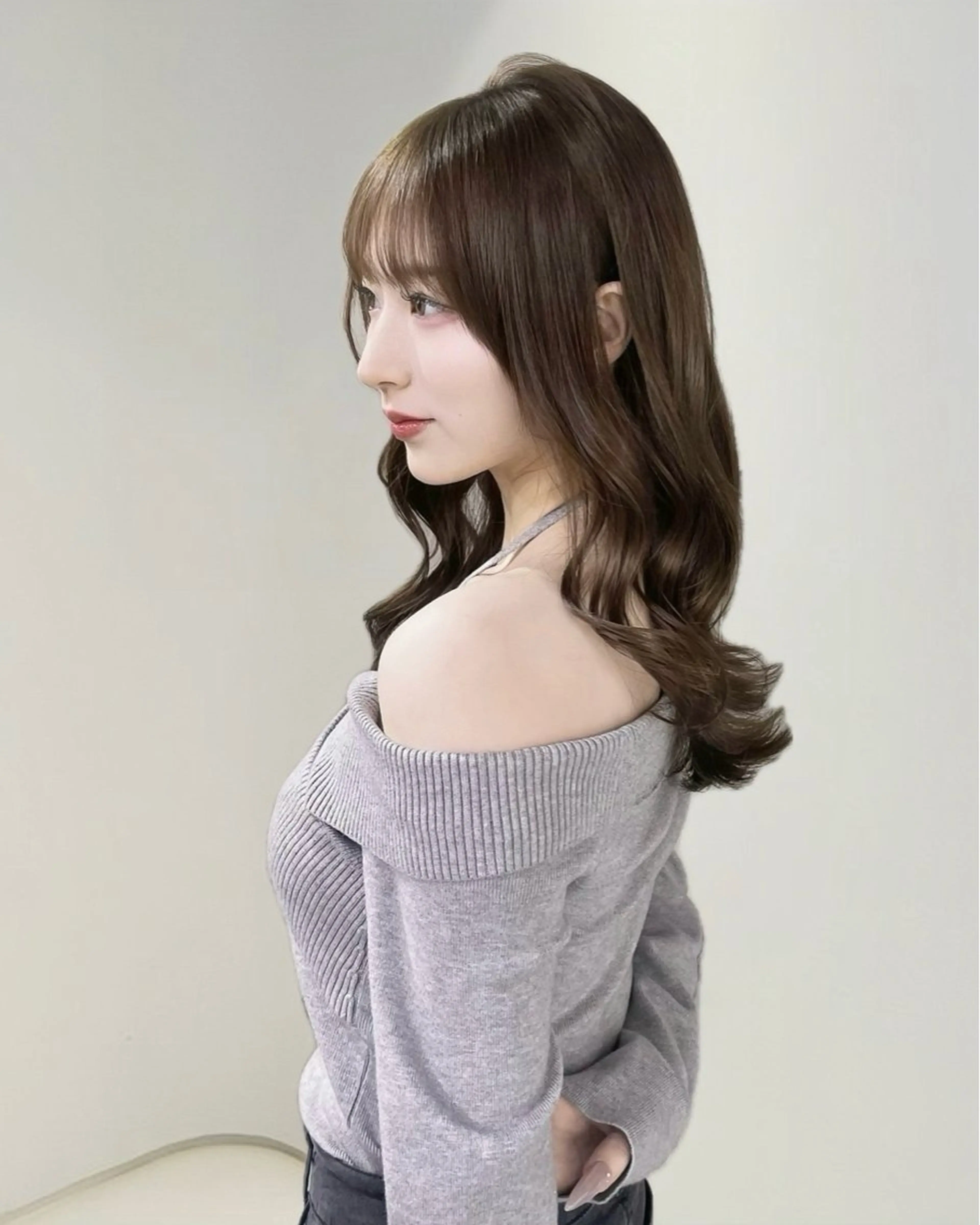 セミロング カラー カット ヘアカラー トリートメント Ryoichi⛓️ 韓国ヘア/ハイトーンのヘアスタイル