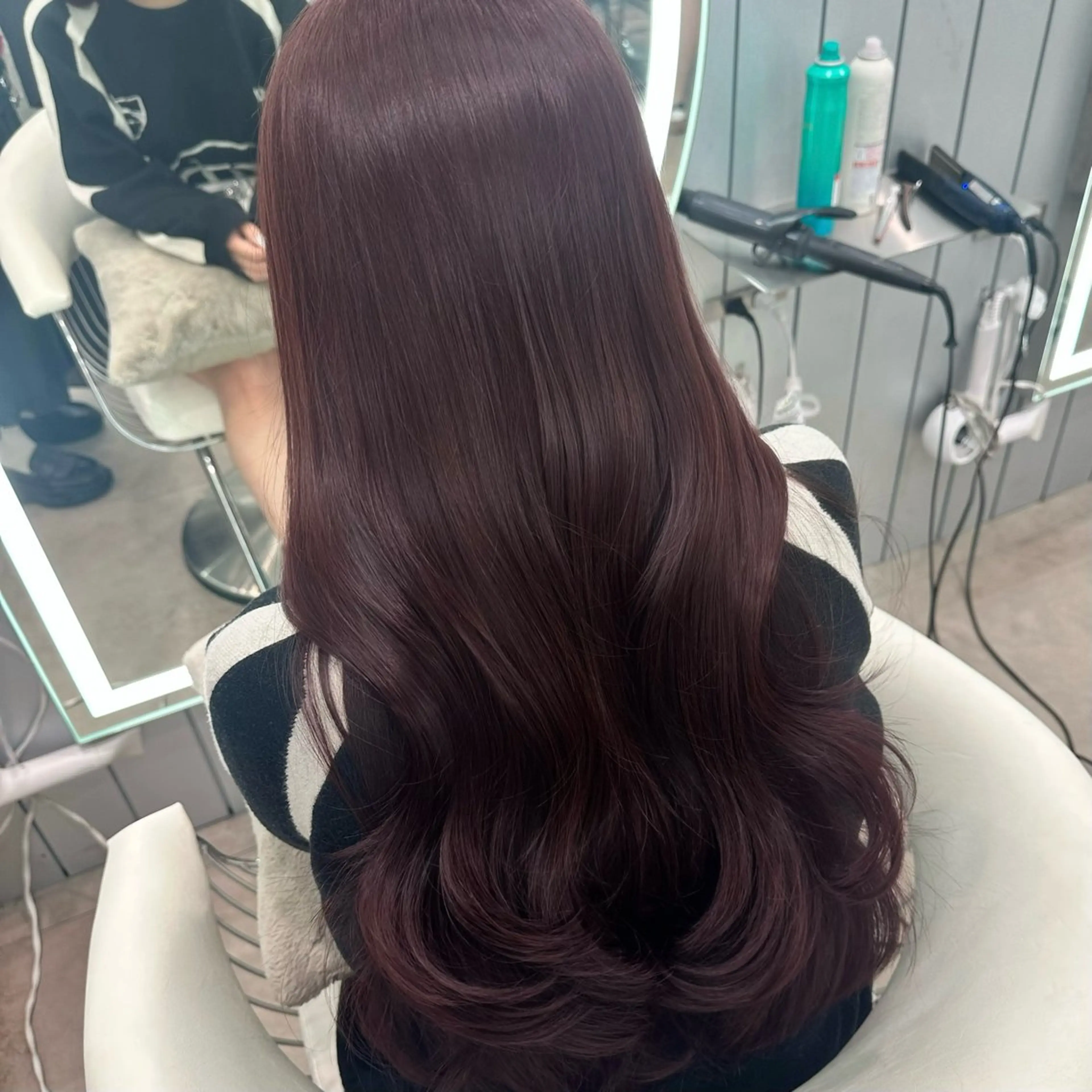 セミロング カット ヘアカラー トリートメント ブリーチなしW🎀 髪質改善／はのんのヘアスタイル