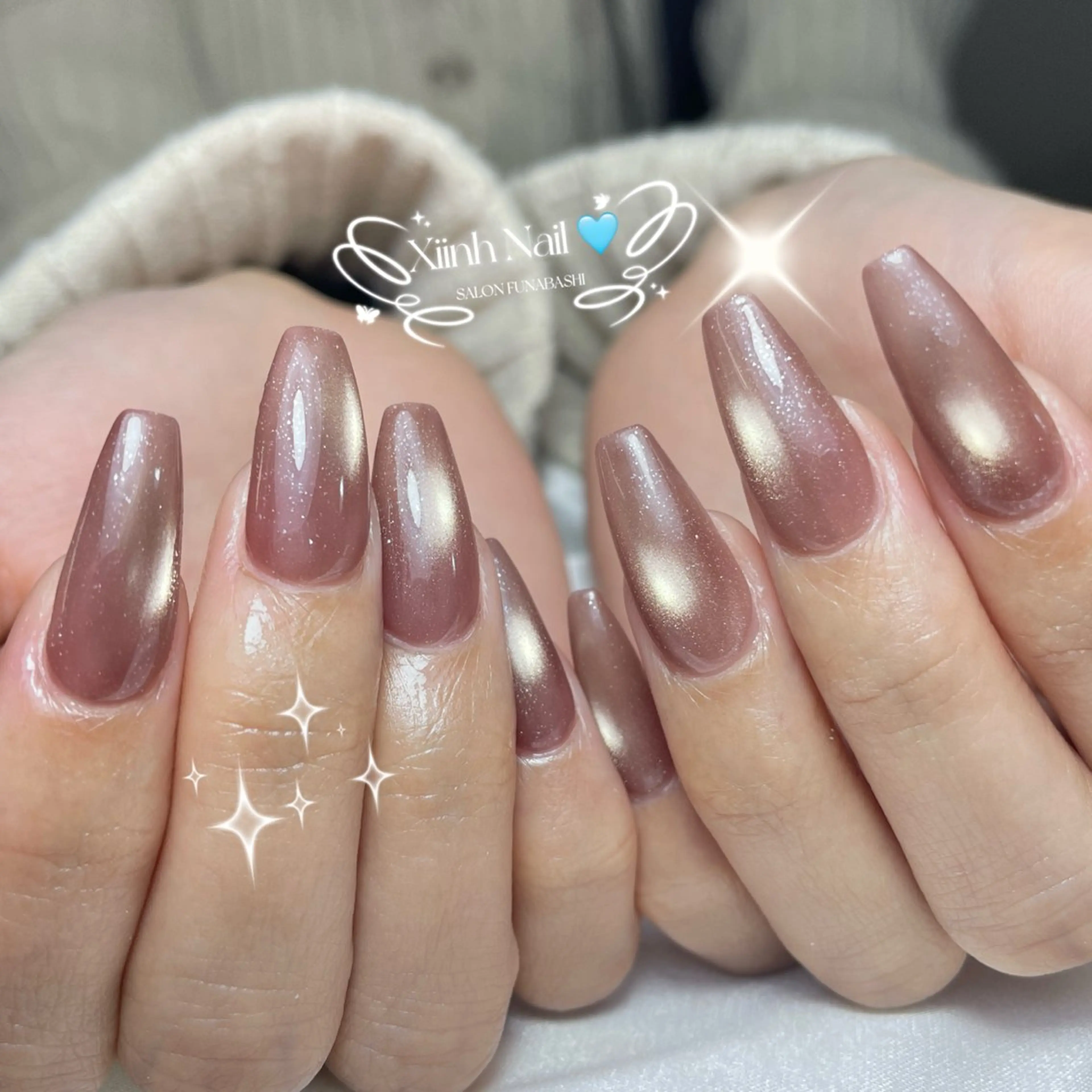 ネイル チークネイル 桜ネイル 長さ出し フットネイル ジェルネイル ハンドネイル XIINH NAIL SALONのネイルデザイン
