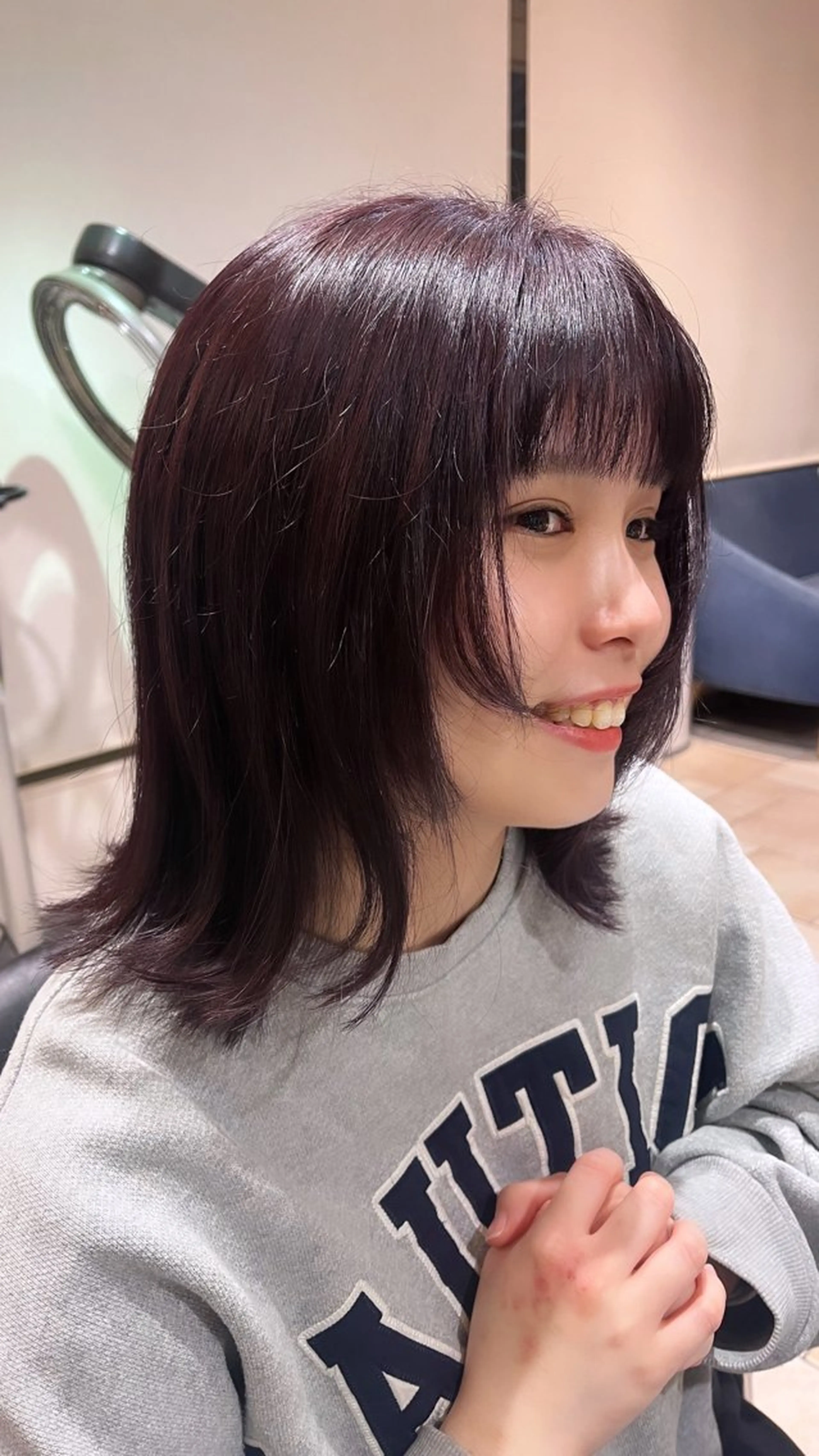 ミディアム レイヤー/暖色/ 髪質改善/永礼芳果のヘアスタイル