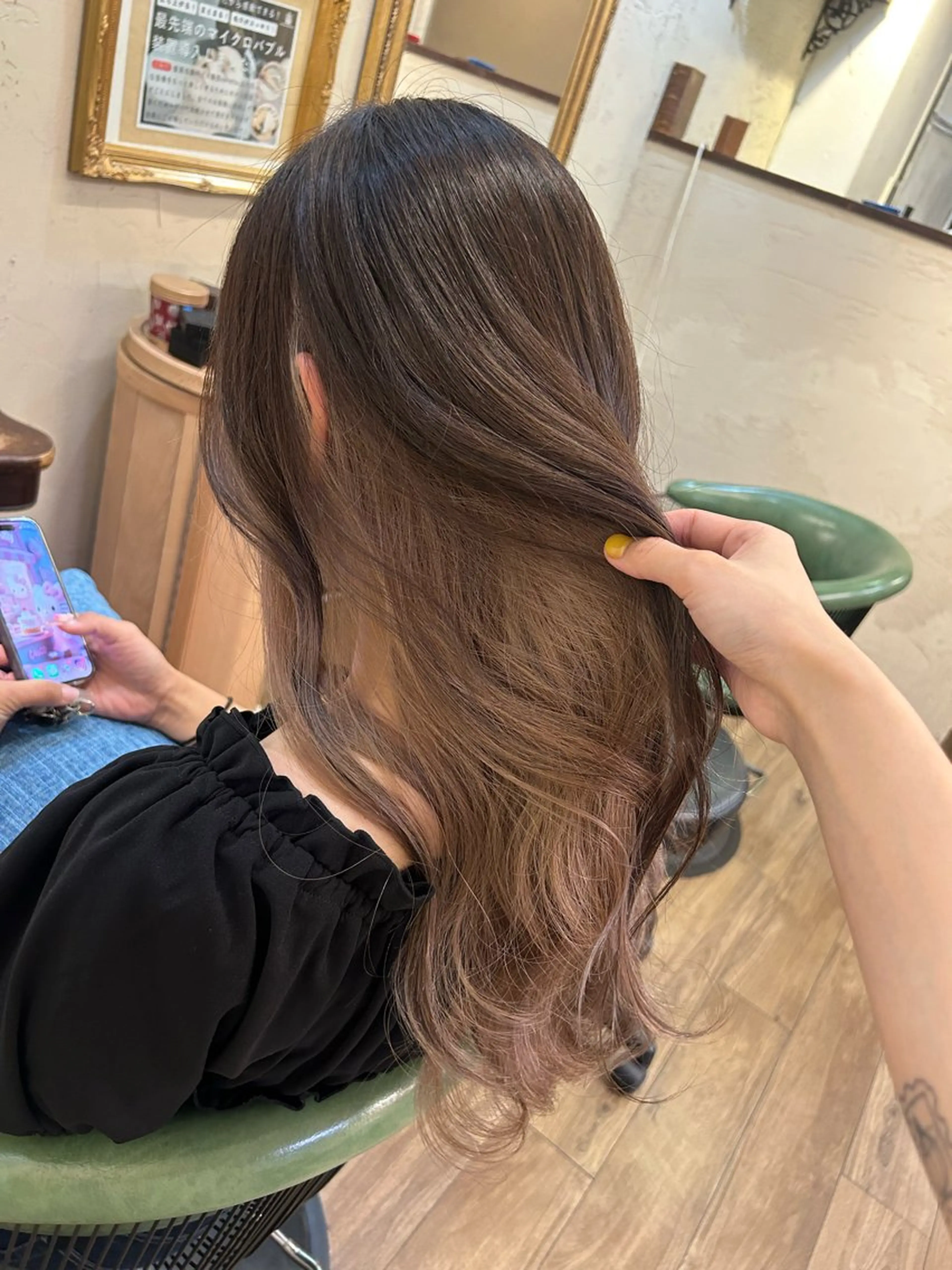 ロング カラー ベージュカラー ブラウンカラー ブラウンベージュ ヘアカラー トリートメント 🫧🍋ダブルカラー 🍋mizuhoのヘアスタイル