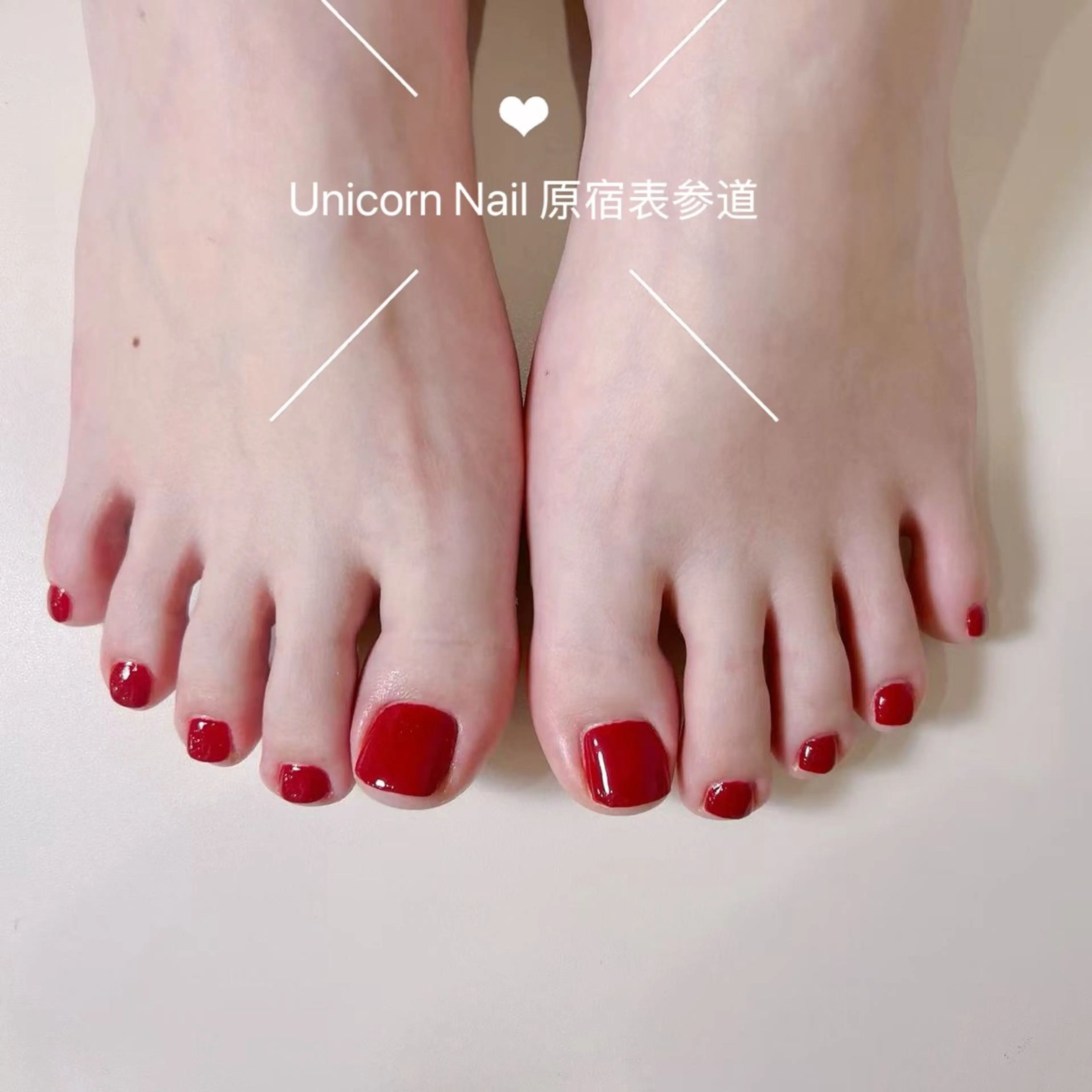 ネイル フットネイル ワンカラーネイル フットネイル Unicorn Nail原宿表参道のネイルデザイン