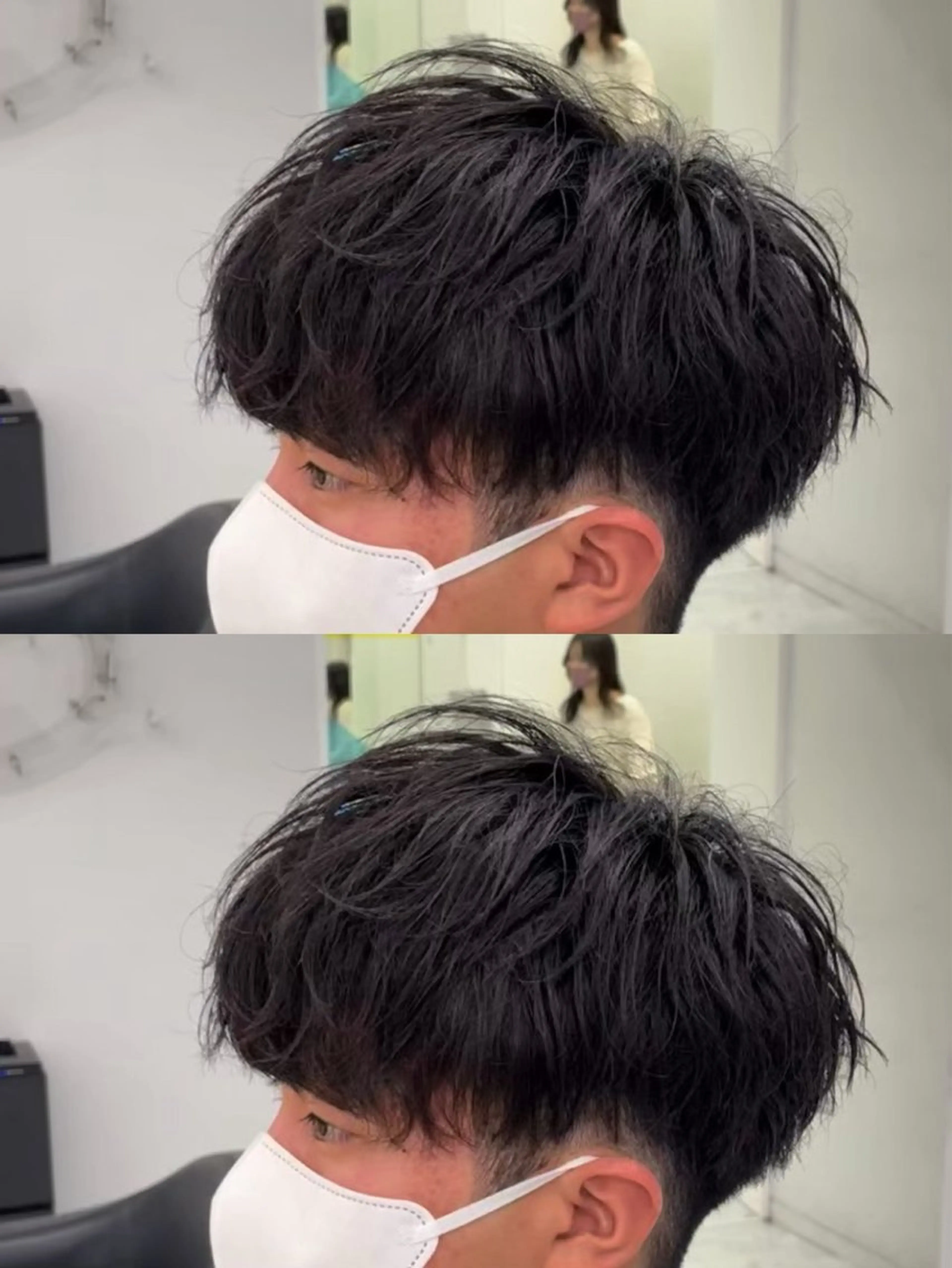 パーマ ヘアアレンジ メンズ カット パーマ ヘアセット Ryo横浜韓国ヘア/ 曲がる縮毛矯正特化のヘアスタイル