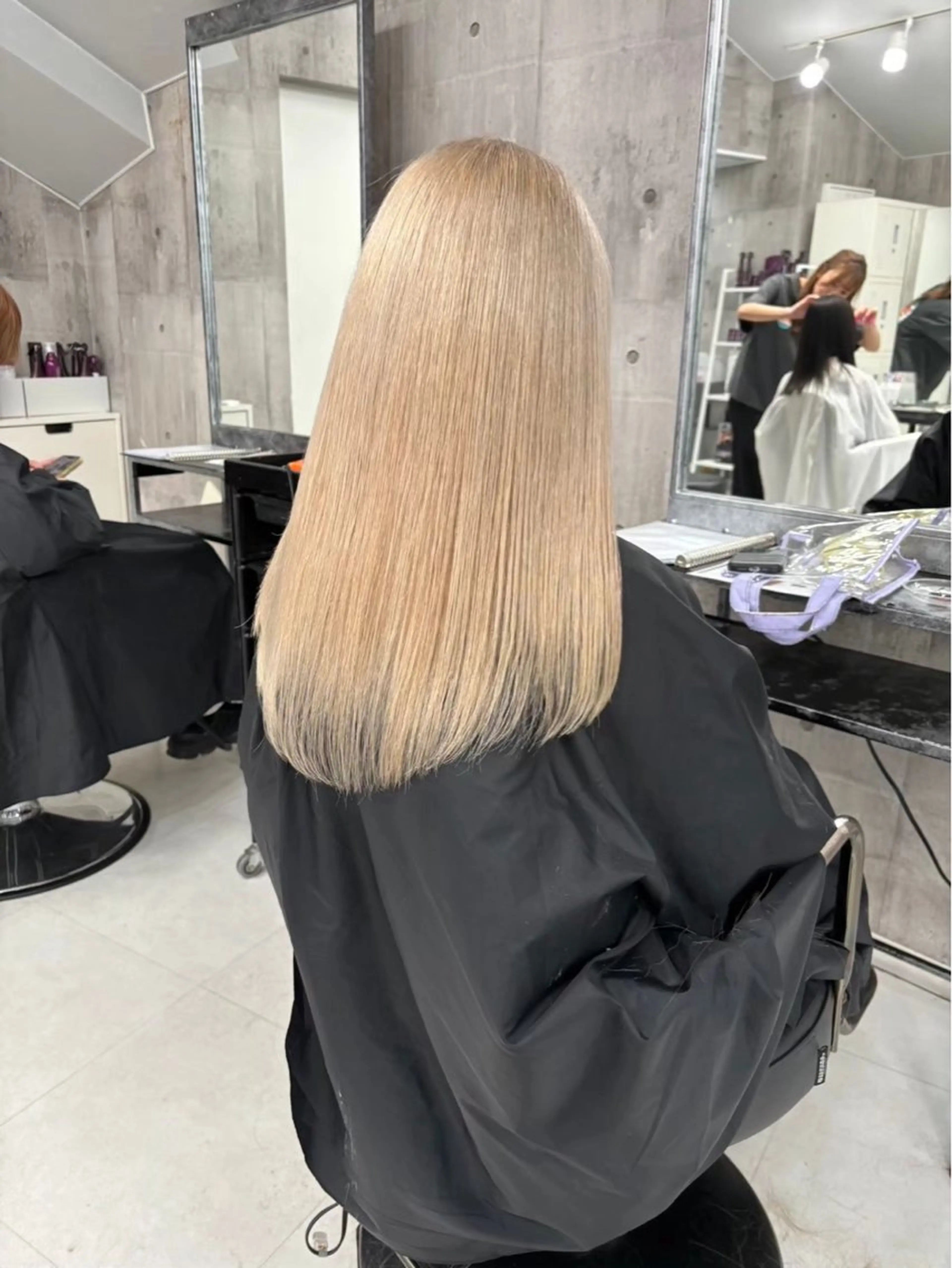 セミロング カラー カット ヘアカラー トリートメント ピンク🎀/艶カラー /SAKURA🎀のヘアスタイル