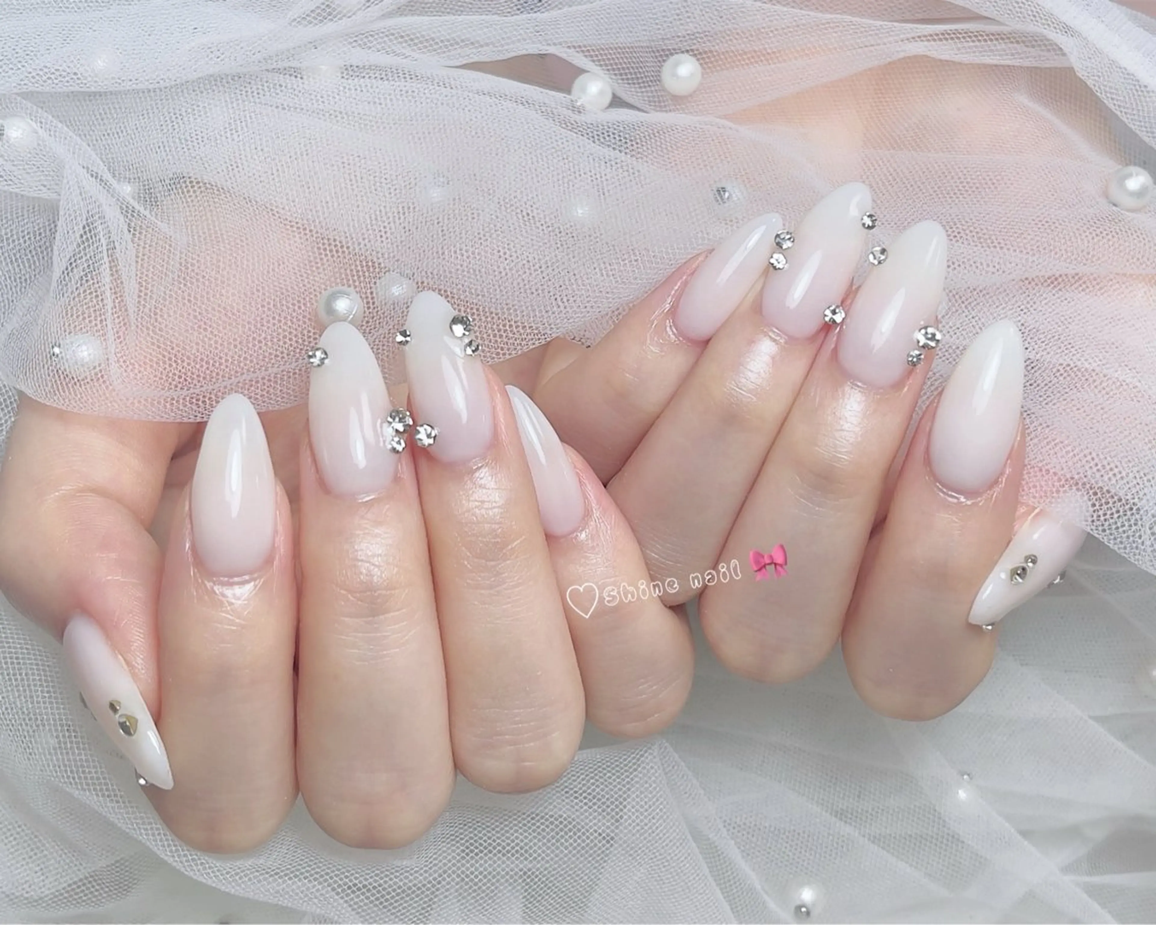 ネイル shine 🎀 長さだし&デザインのネイルデザイン