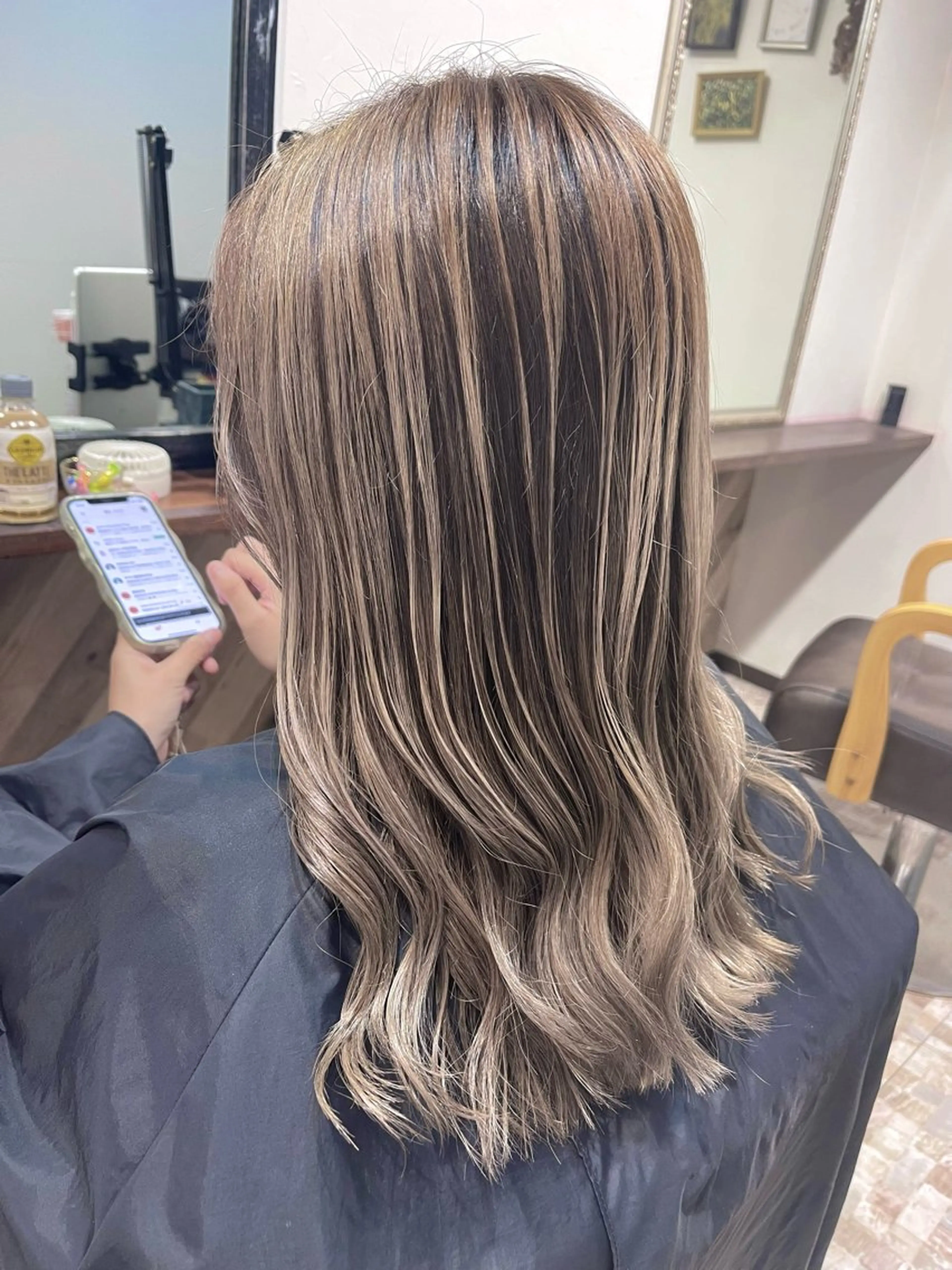 ロング カラー カット ヘアカラー 神野 洸都のヘアスタイル