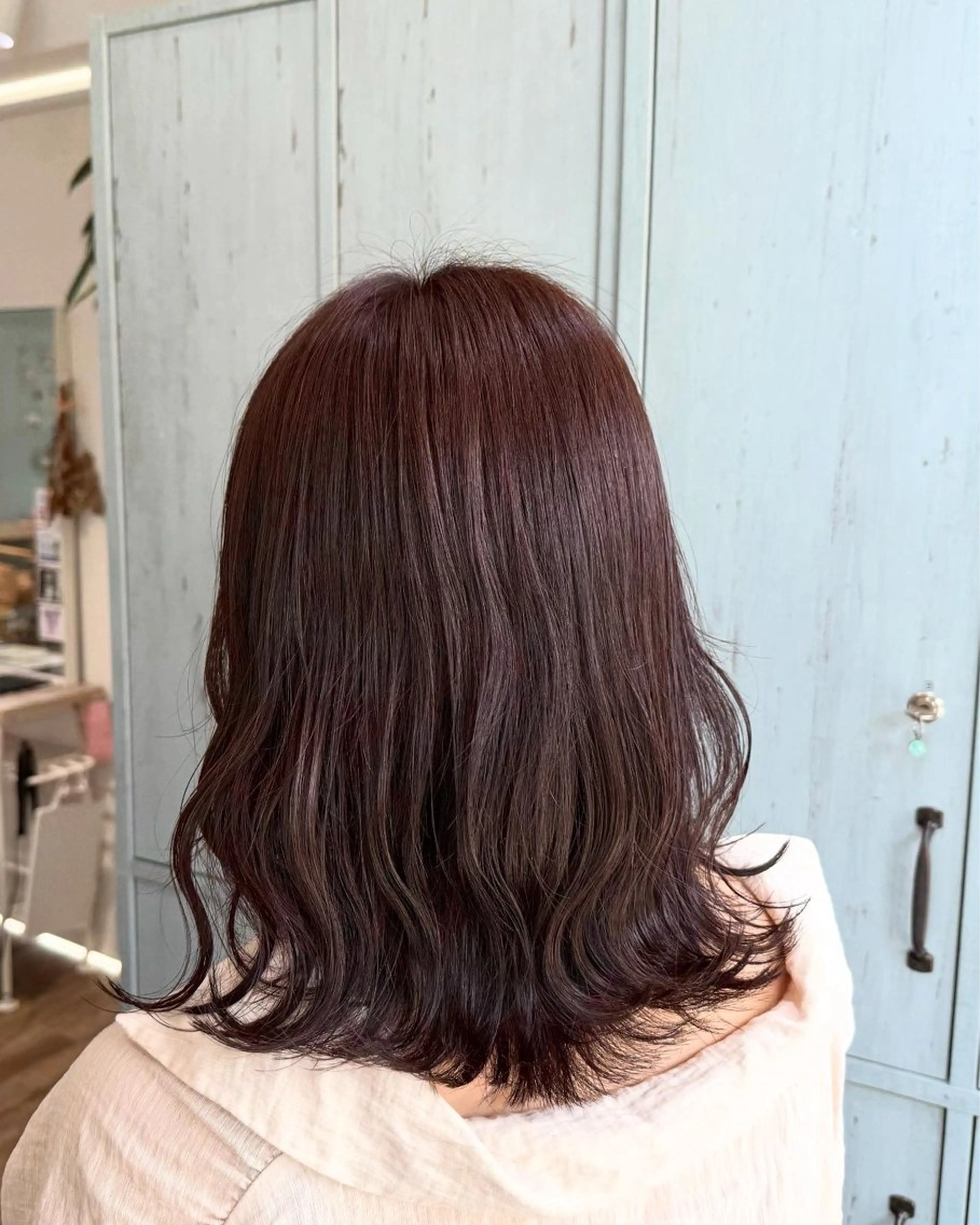 セミロング カット ヘアカラー トリートメント ピンク・ラベンダー/ レイヤー/NANAのヘアスタイル