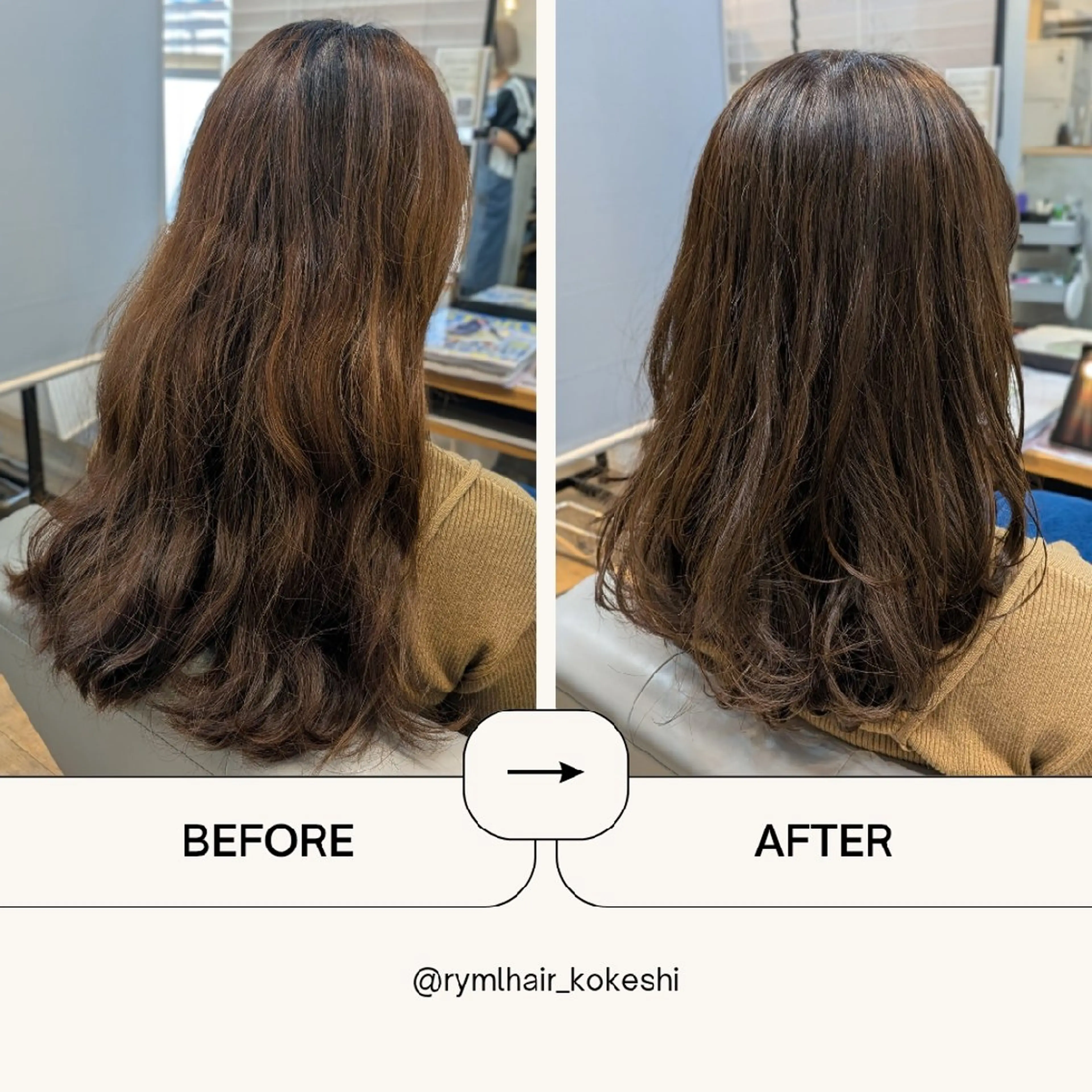 ロング レイヤーカット カット Kokeshi/吹上 /Rymlhairのヘアスタイル