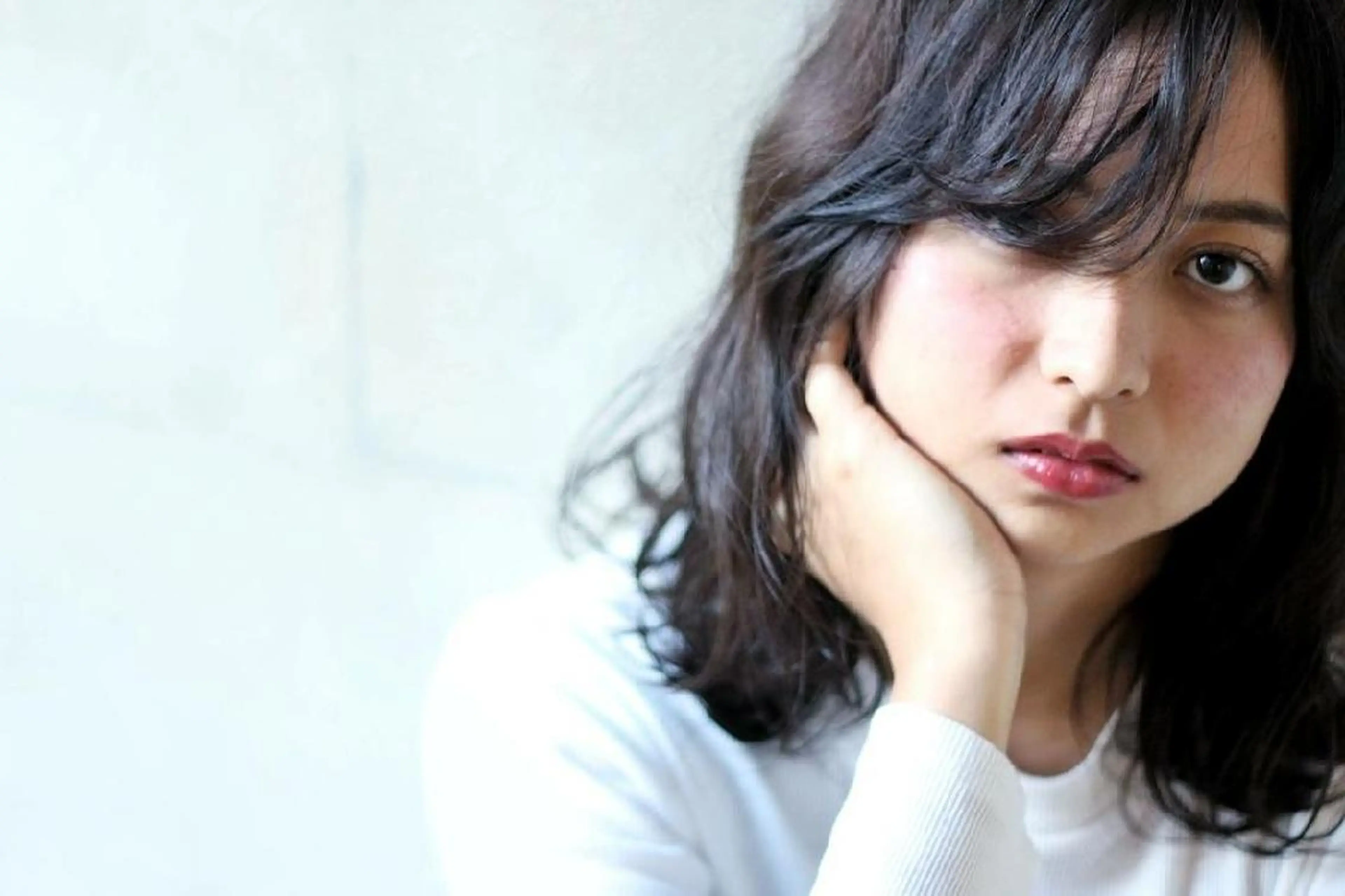 セミロング カラー アッシュ ダークアッシュ 外国人風カラー うざバング 原木 康臣のヘアスタイル