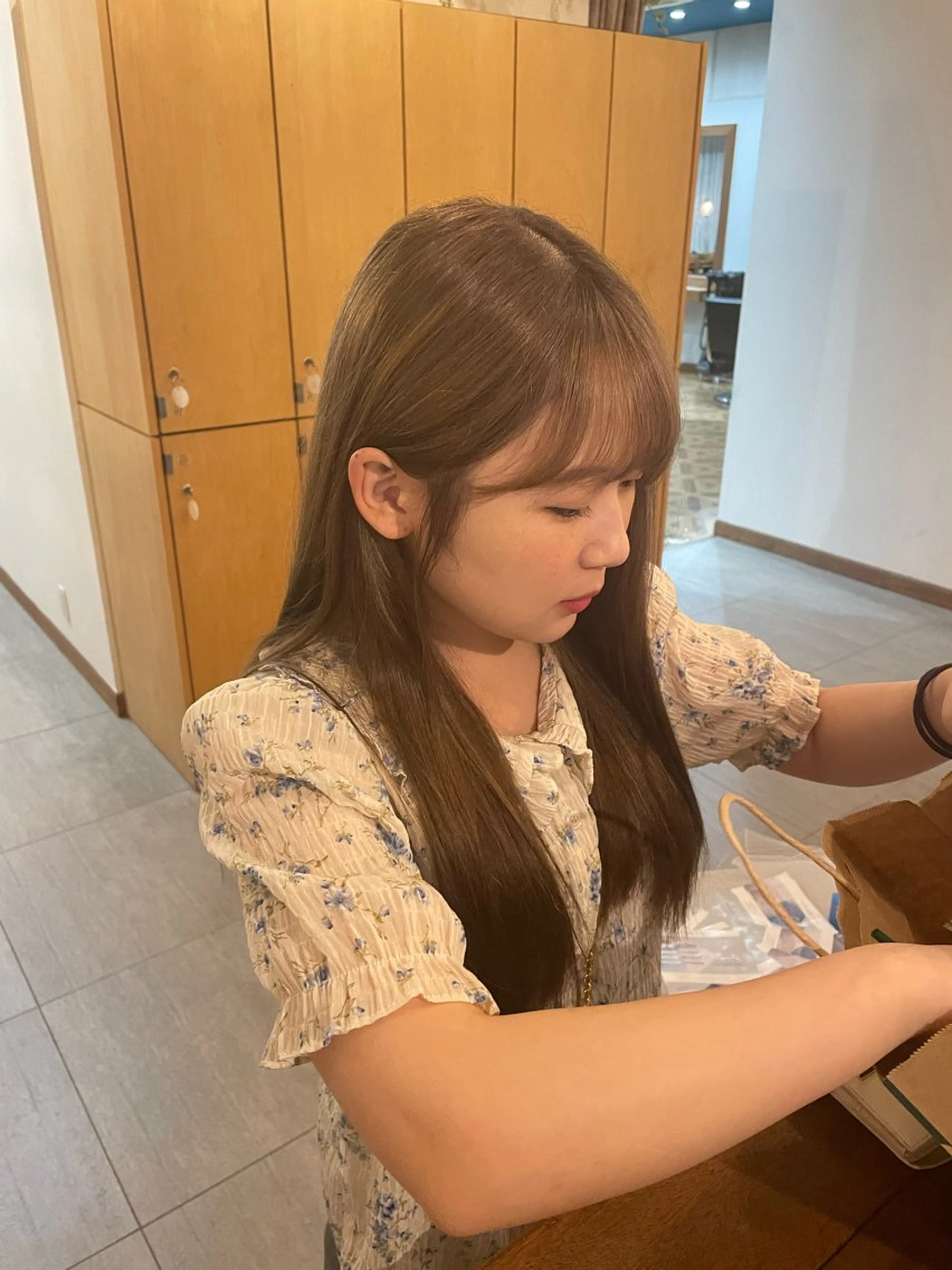 カラー ブリーチ ヘアカラー トリートメント 小野楓未 ブリーチ/ 透明感カラー🩵のヘアスタイル