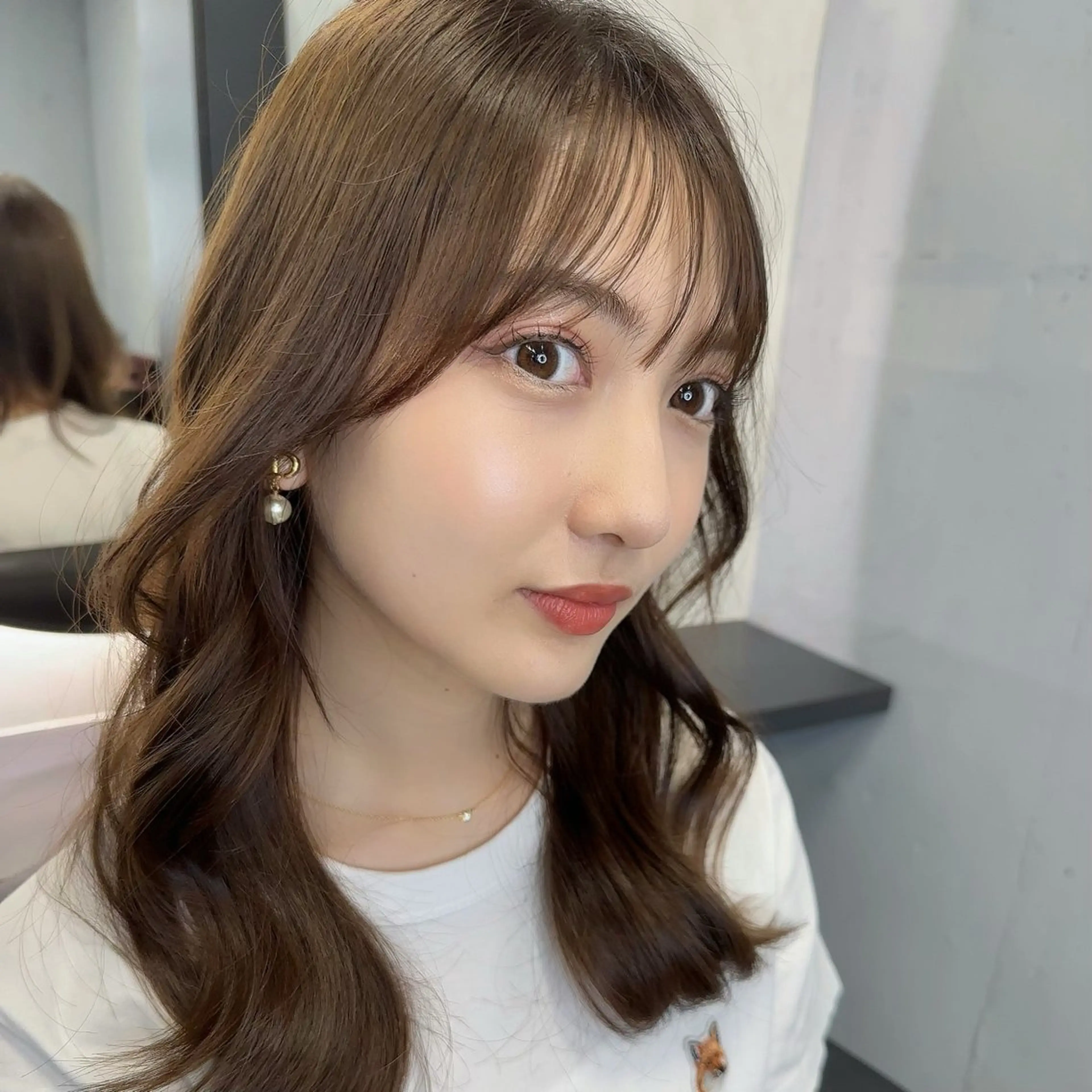 ロング カラー レイヤーカット 小顔カット カット ヘアカラー トリートメント レイヤー 髪質改善 ハッシュカット/新宿のヘアスタイル