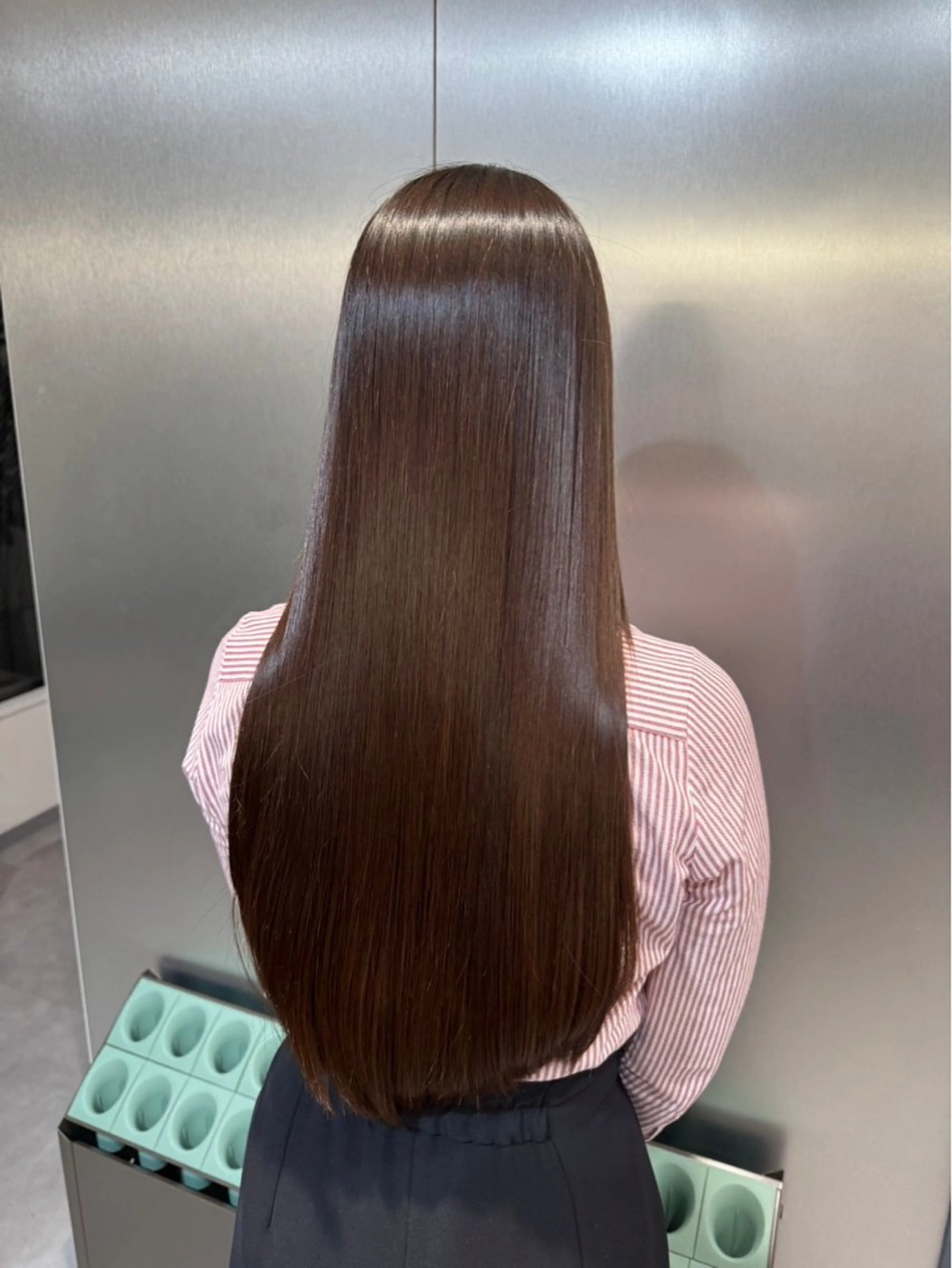 ロング 縮毛矯正 縮毛矯正 上川 柚綺のヘアスタイル