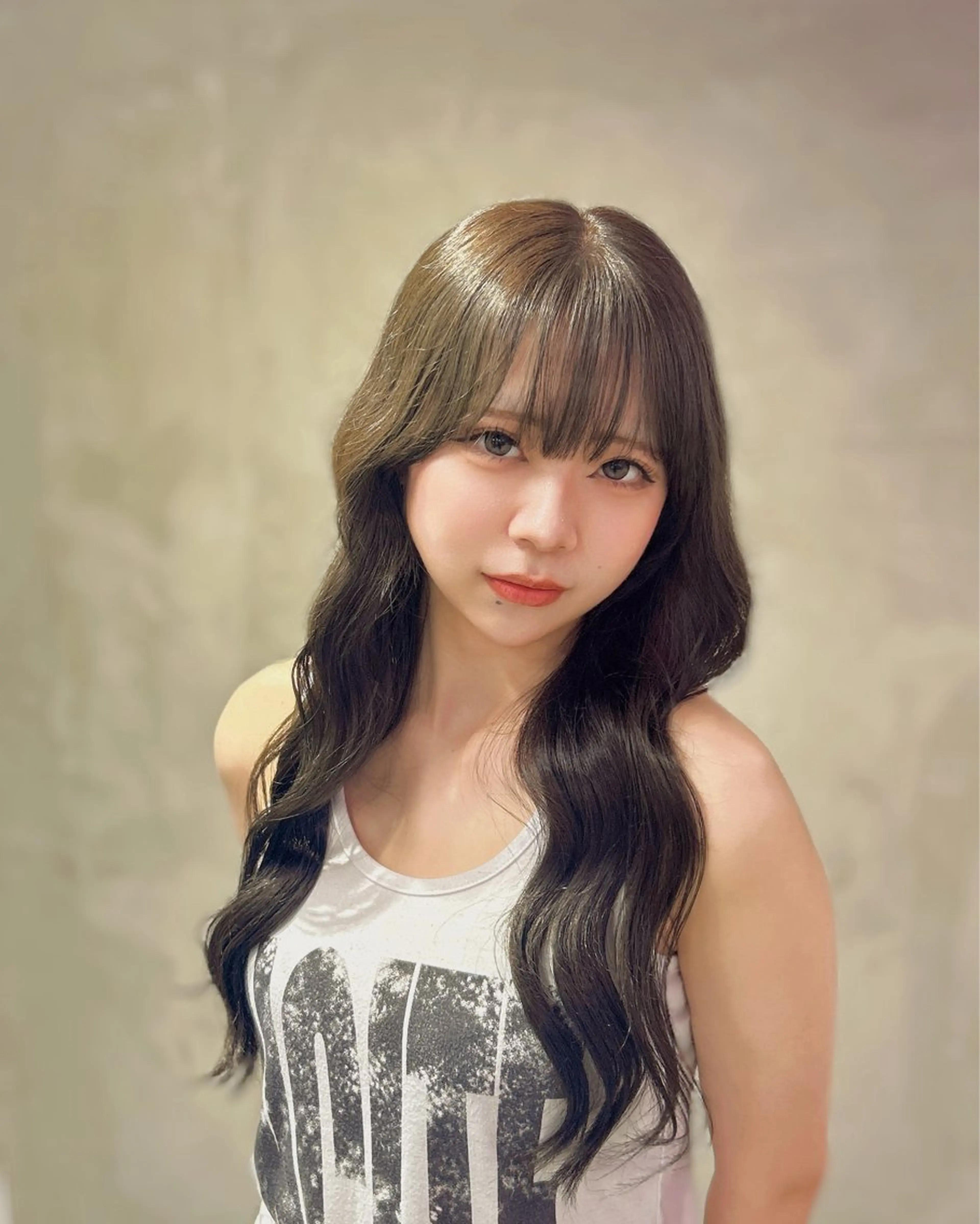 ロング カラー ベージュカラー 透明感カラー オリーブベージュ Pocket仙台赤坂 康成のヘアスタイル