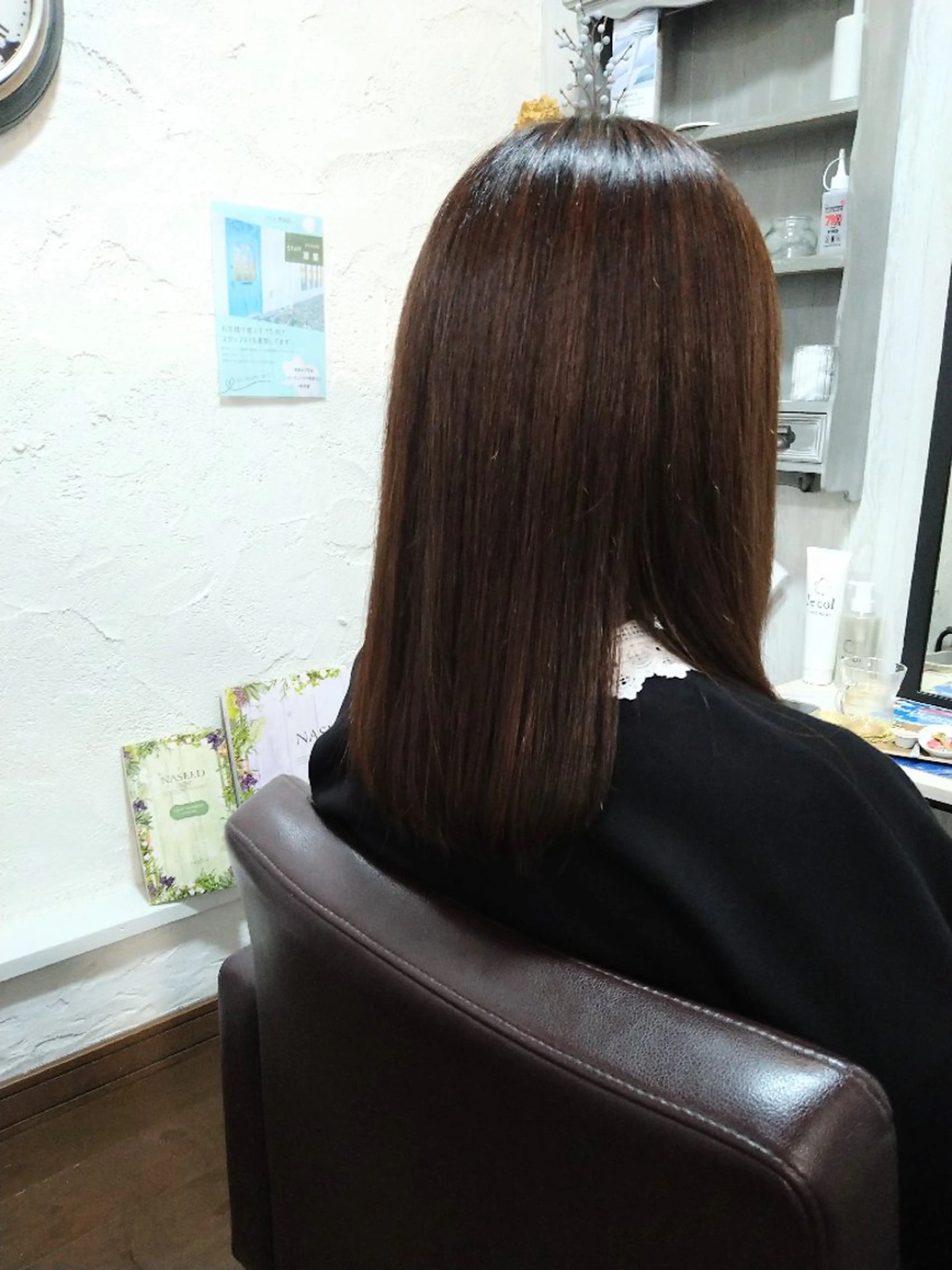 セミロング くせ毛 髪質改善 縮毛矯正 トリートメント 髪質改善専門美容師✨ 入江 幸江のヘアスタイル