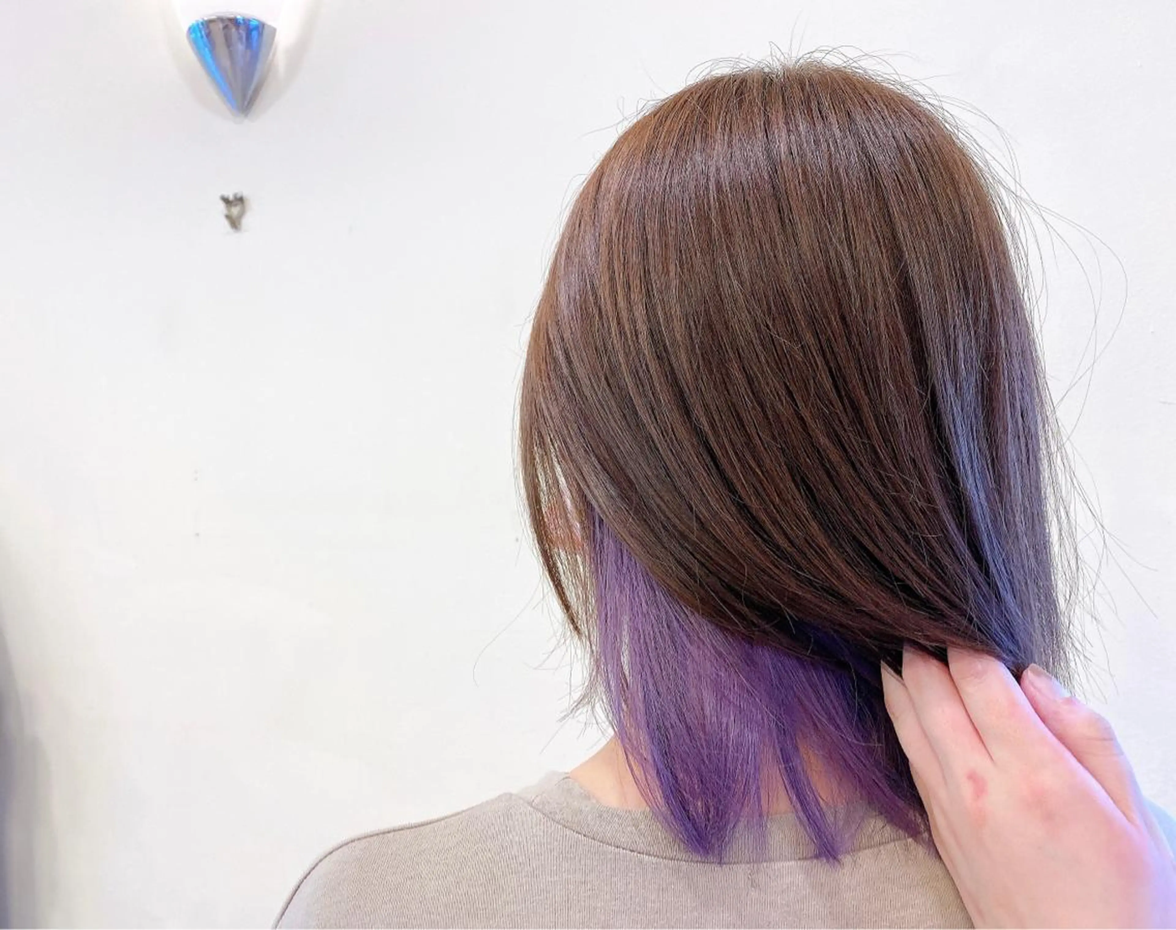 ミディアム カラー インナーカラー パープルカラー Angelica／ WAKOのヘアスタイル