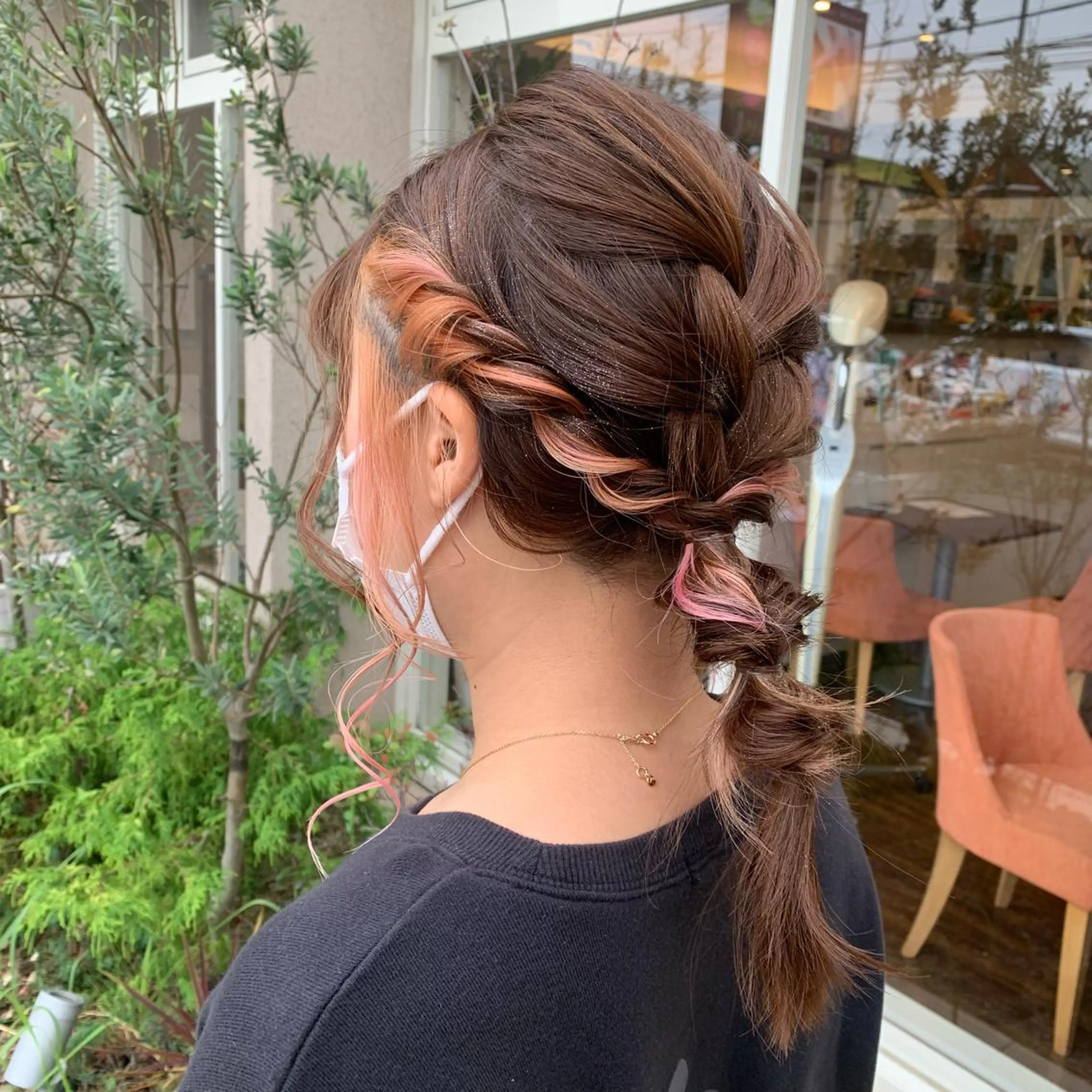 ミディアム カラー ヘアアレンジ SOUPLE 土谷優乃のヘアスタイル