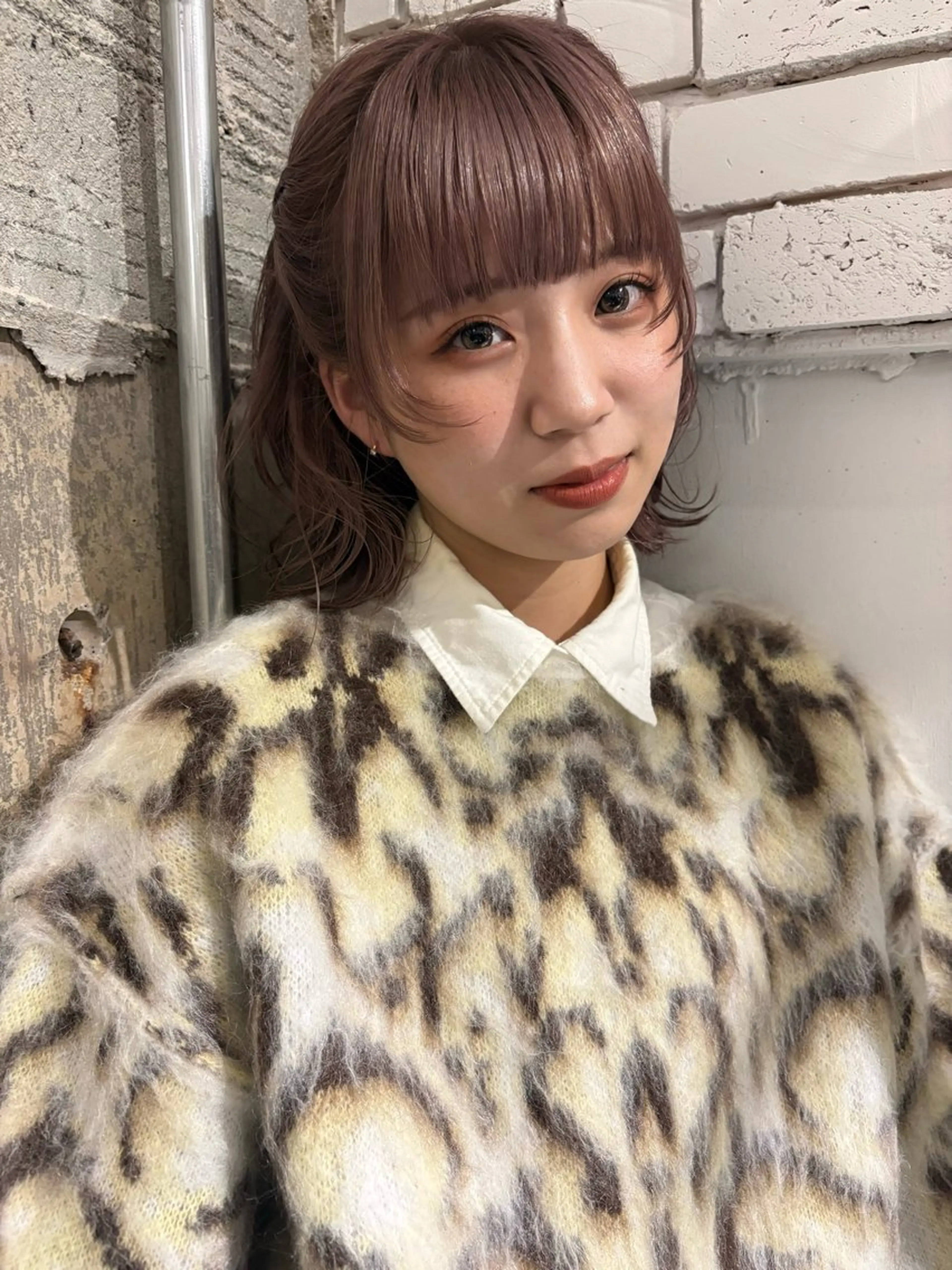 ミディアム カラー カット ヘアカラー Yui⭐️ 透け感カラーのヘアスタイル