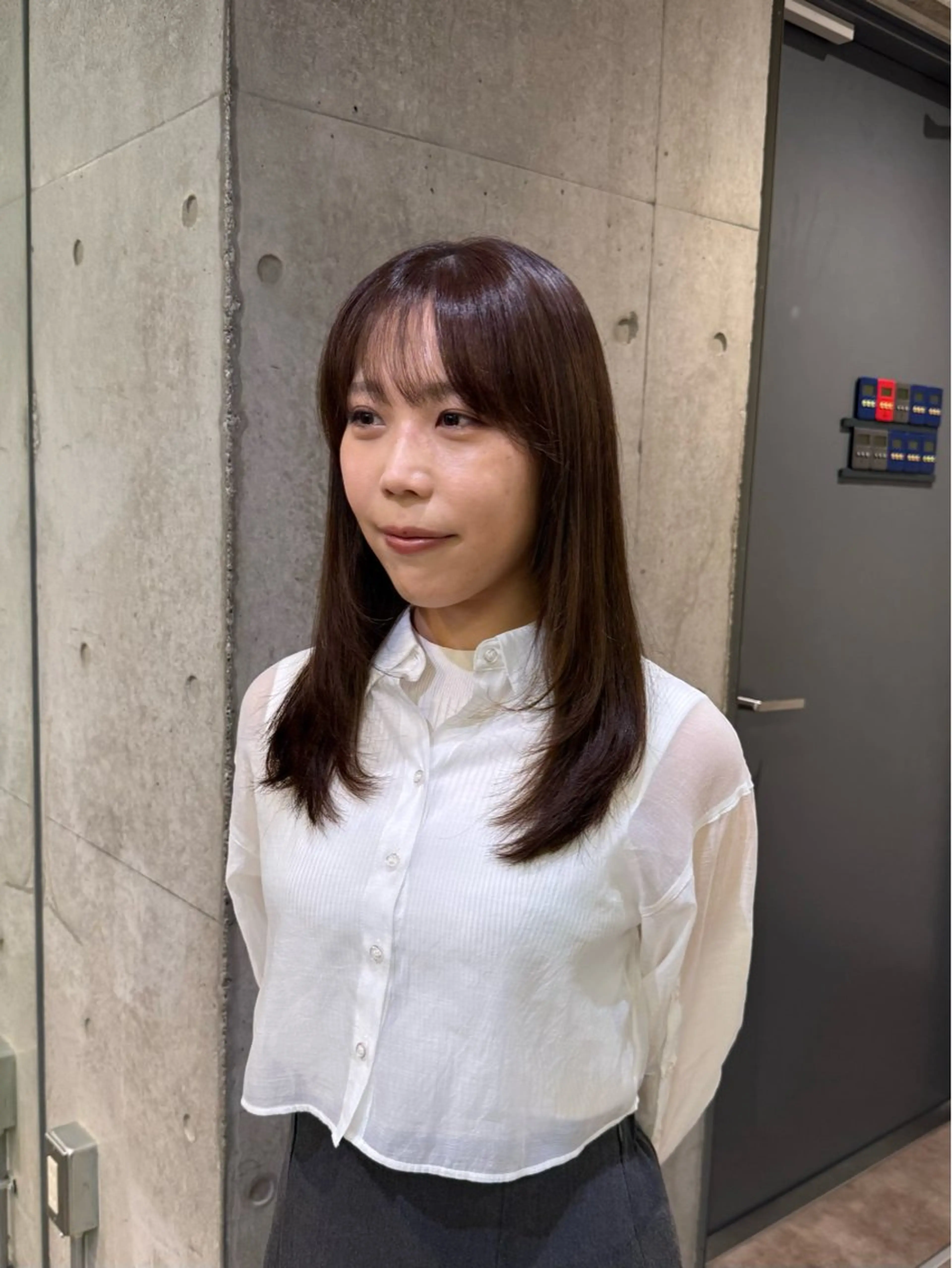 セミロング レイヤーカット カット トリートメント ヘッドスパ ヘアセット 艶カラー/レイヤー/ 顔周り/ゆな🕊️のヘアスタイル