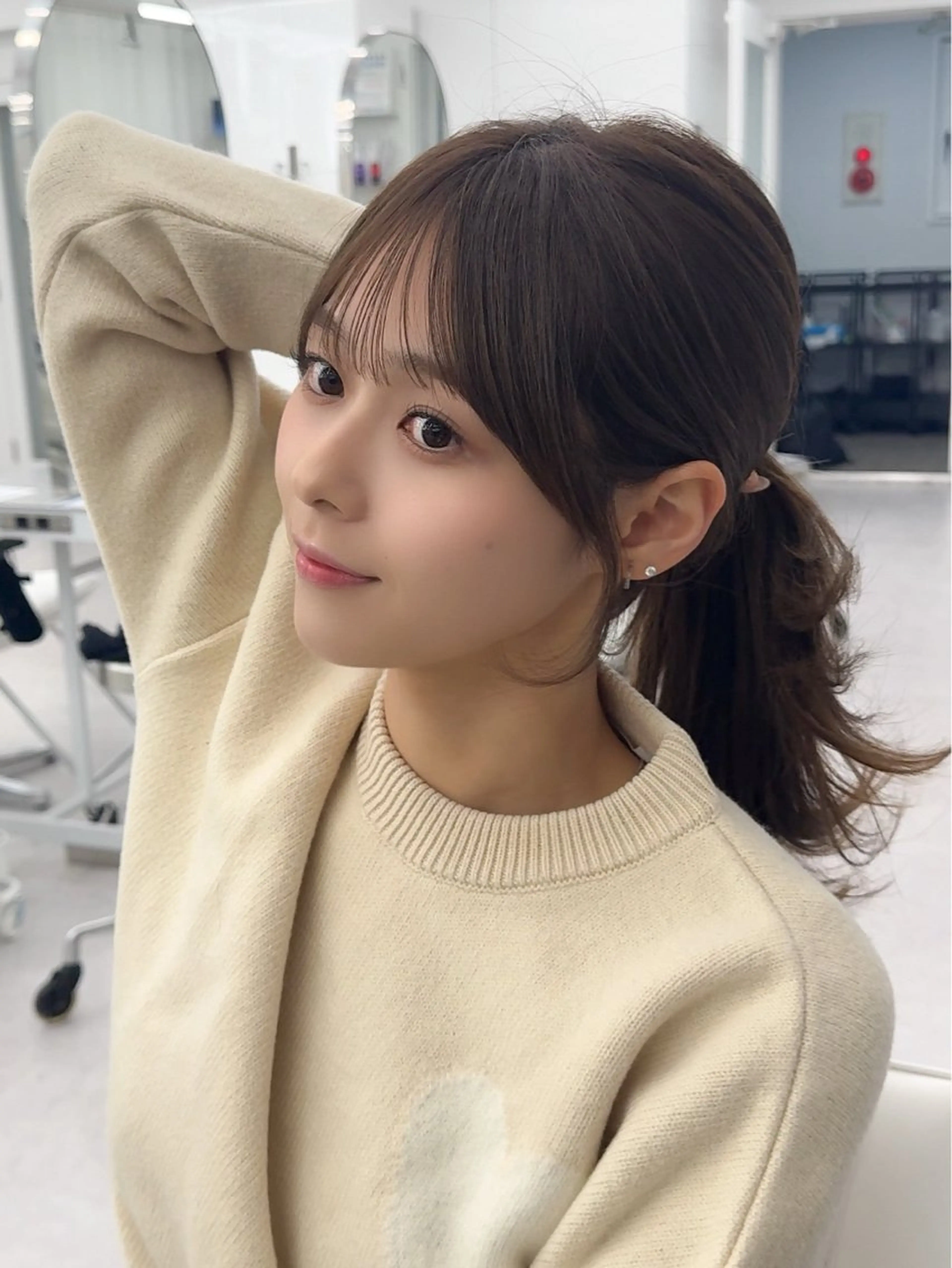 セミロング カラー ヘアアレンジ カット ヘアカラー トリートメント 顔周り&ミディアム 特化/池袋/kokiのヘアスタイル