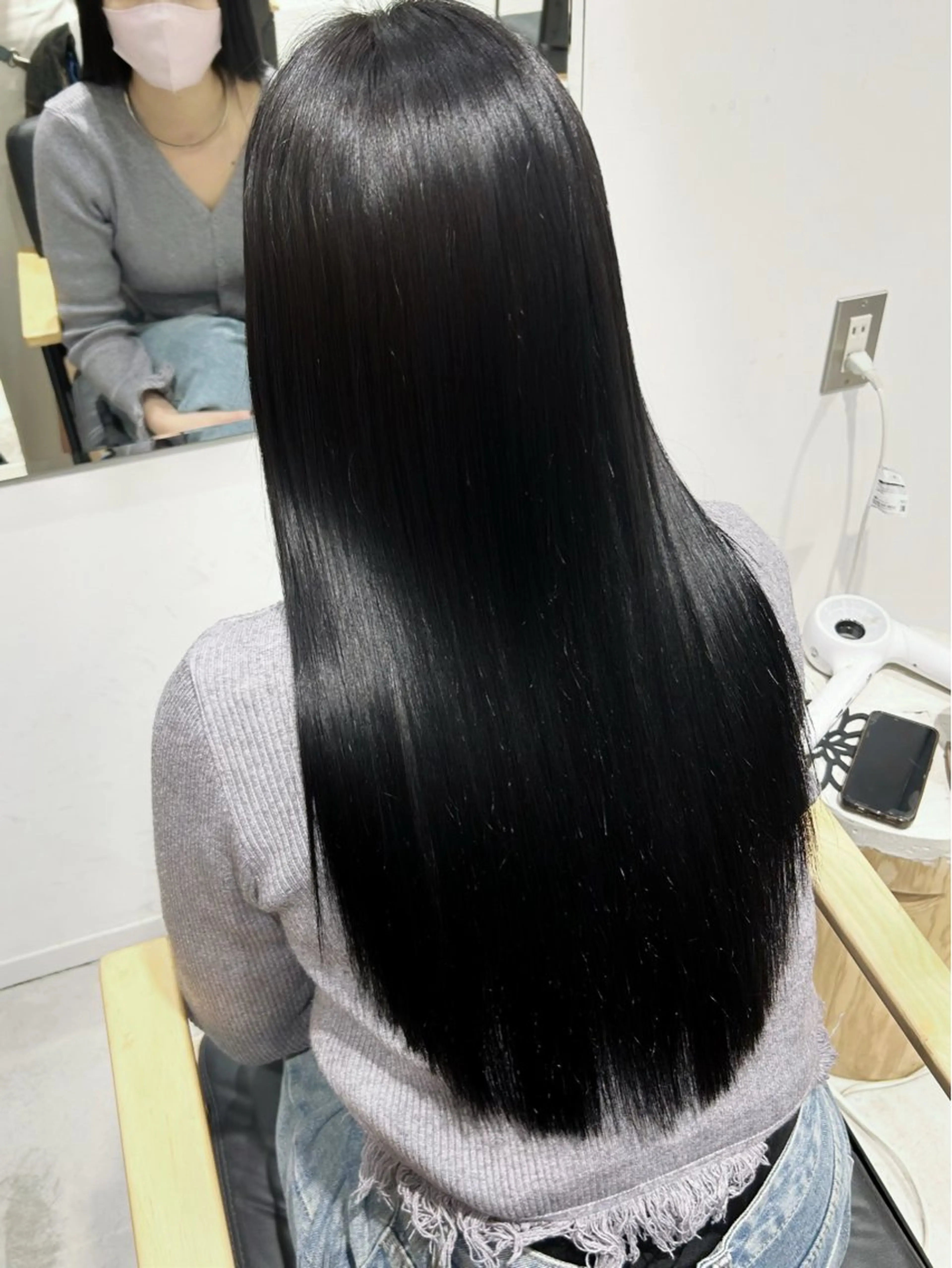 ロング カット 縮毛矯正 トリートメント 顔周り/レイヤー 🤍マリノのヘアスタイル