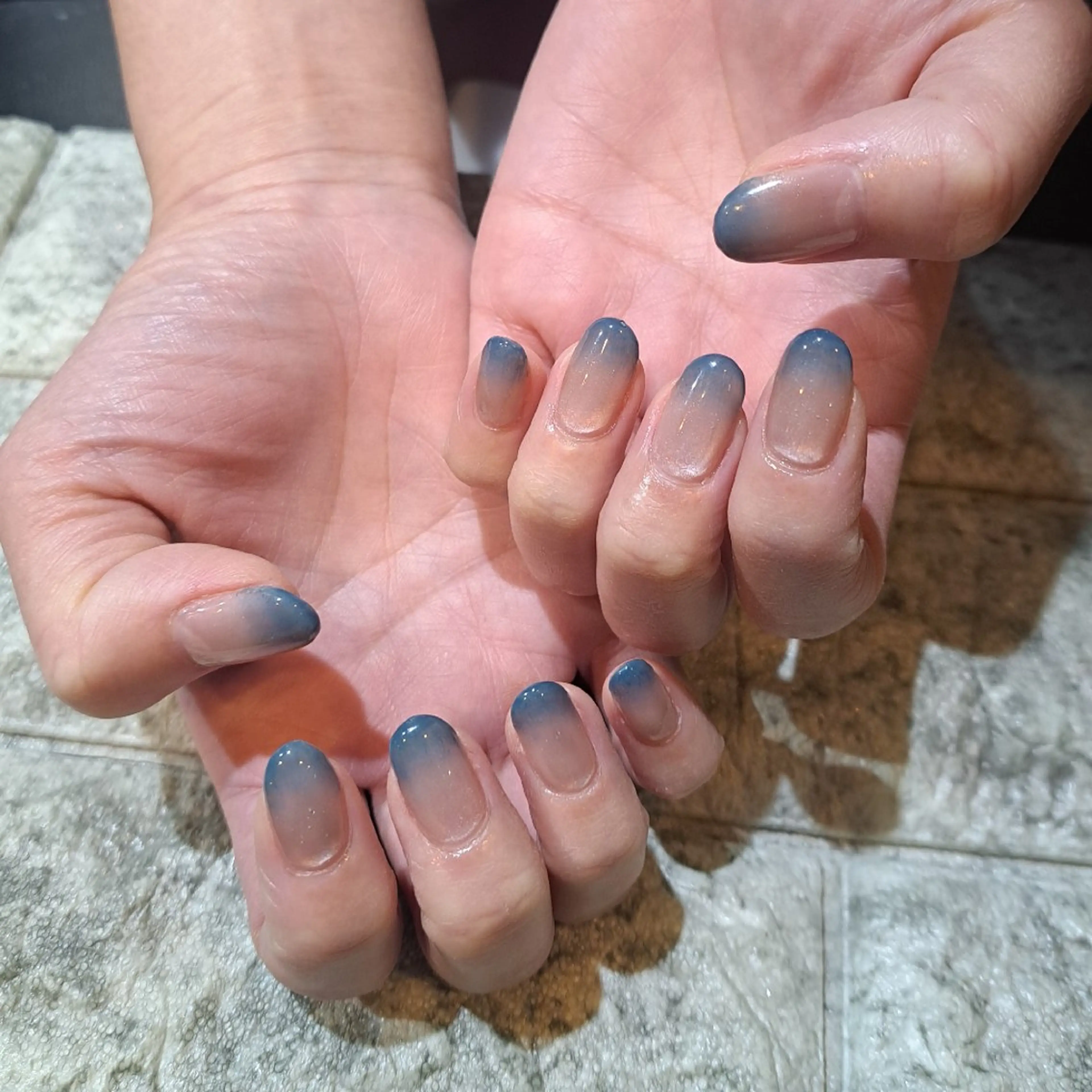 ネイル ジェルネイル グラデーション マグネットネイル シンプルネイル ハンドネイル RounGe町田店 🧸大谷のネイルデザイン